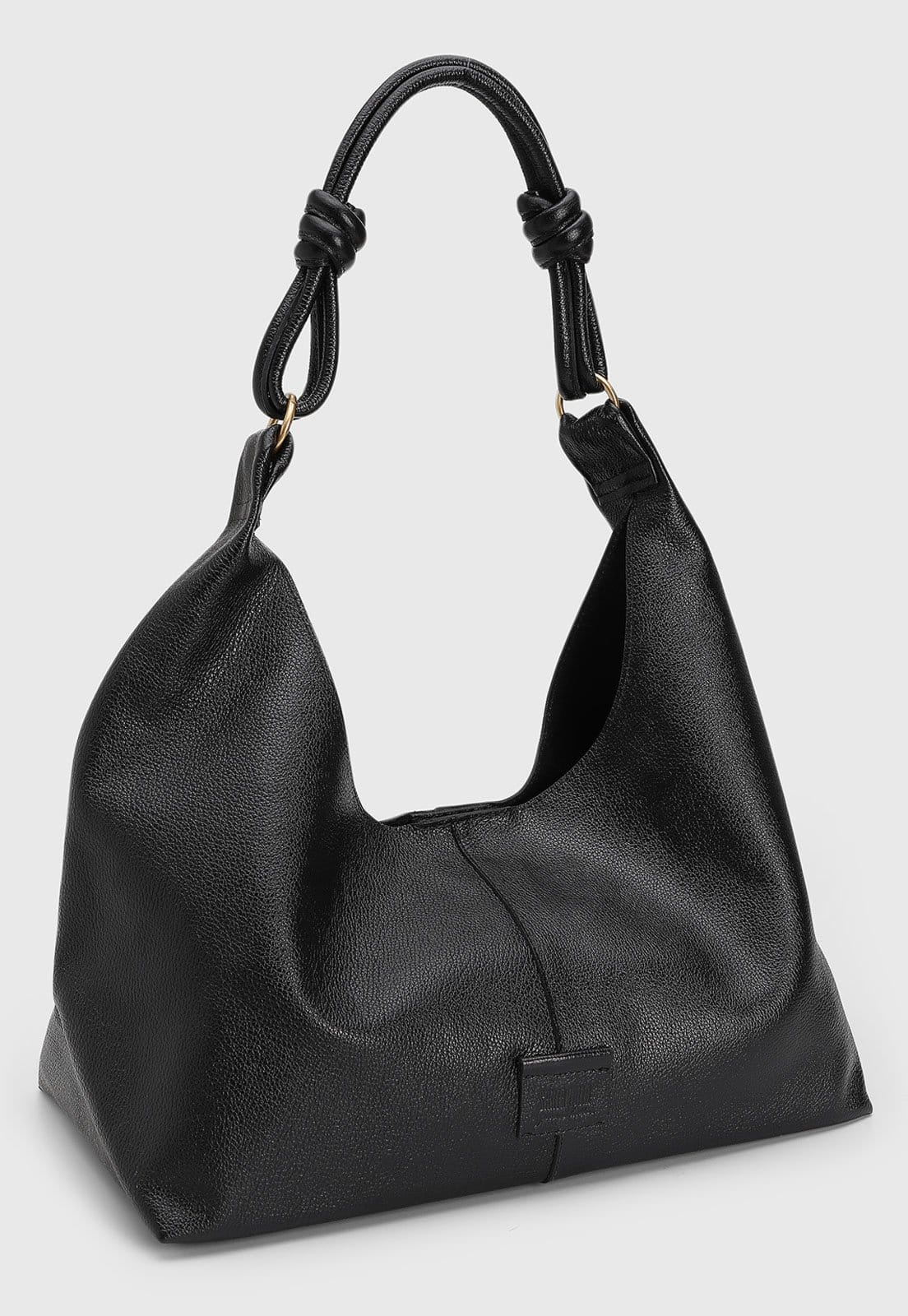 Vista 2 Bolsa Grande Feminina Santa Lolla Alça Nó Preta Santa Lolla preto