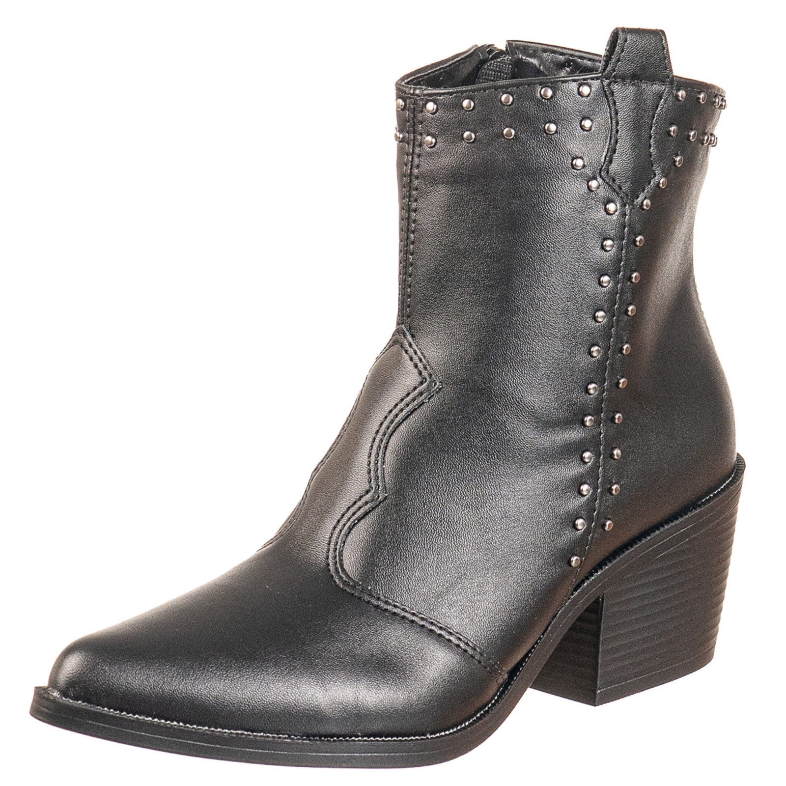 Bota Western Feminina Texana Country Via Birigui Cano Curto Bico Fino