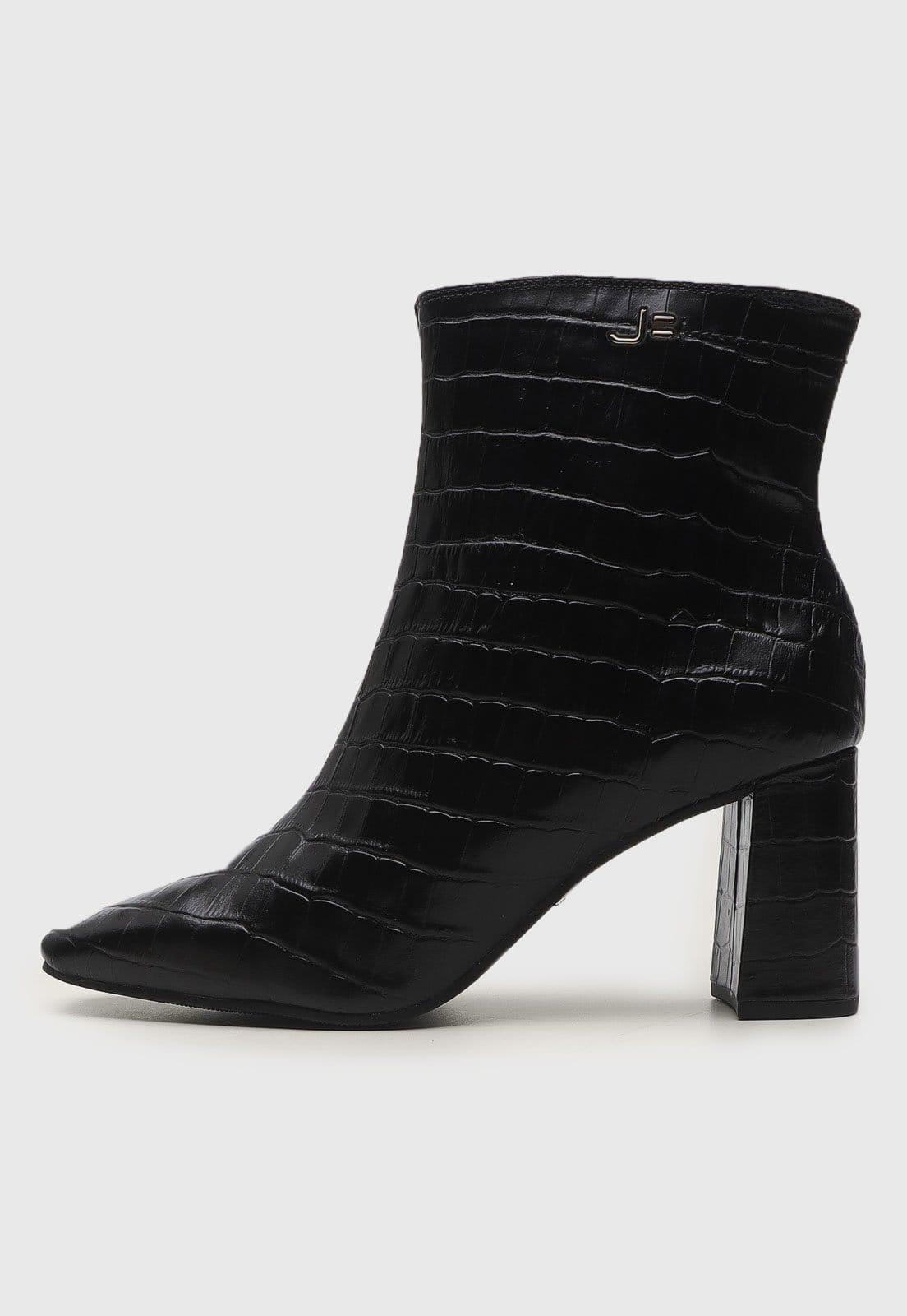 Bota Jorge Bischoff de Couro Croco Preta