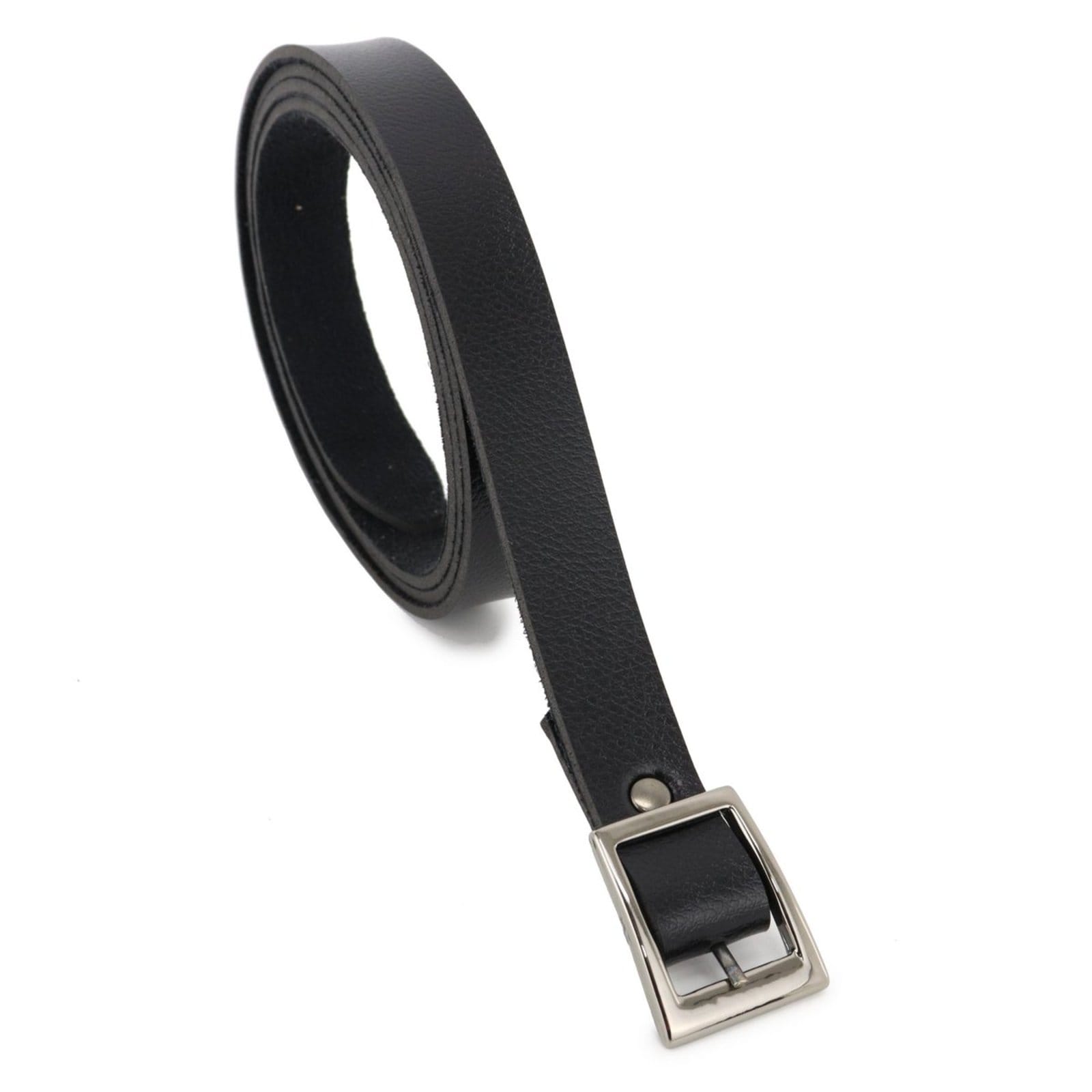 Cinto Feminino Fivela Quadrada Liso Fino Com 7 Furos Regulagem