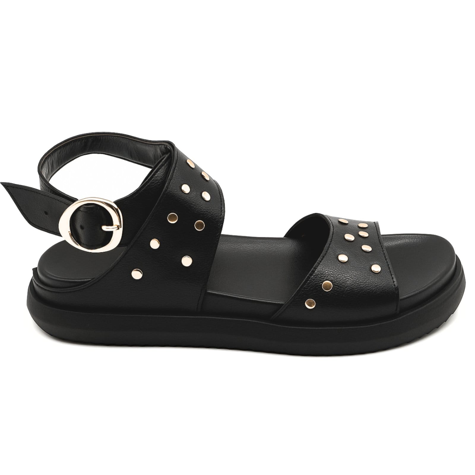 Papete Feminina Flatform Sola Leve Moderna e Elegante Preta 004