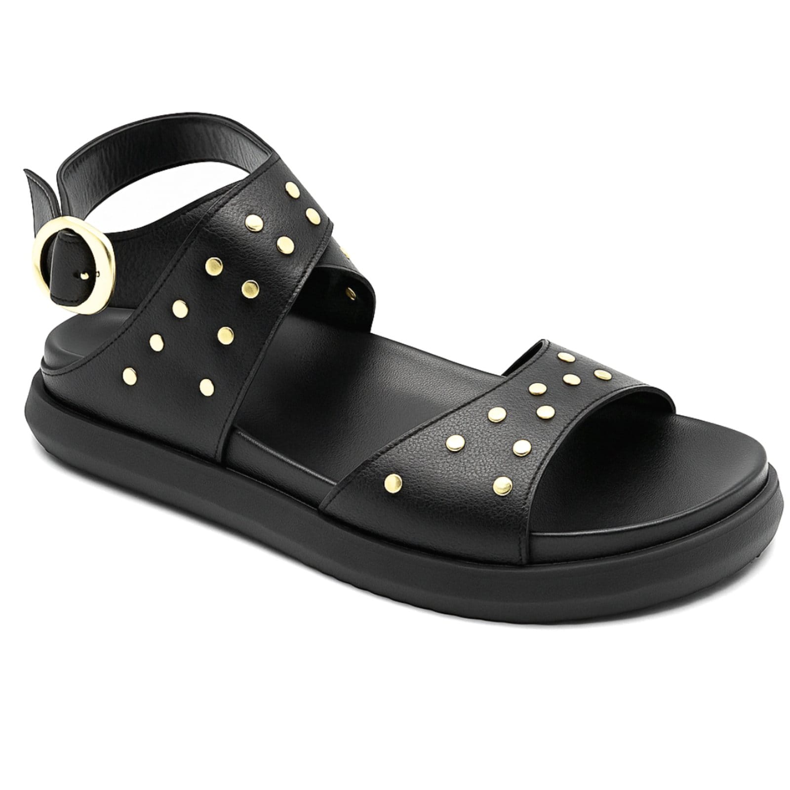 Vista 2 Papete Feminina Flatform Sola Leve Moderna e Elegante Preta 004 Sete Sales preto