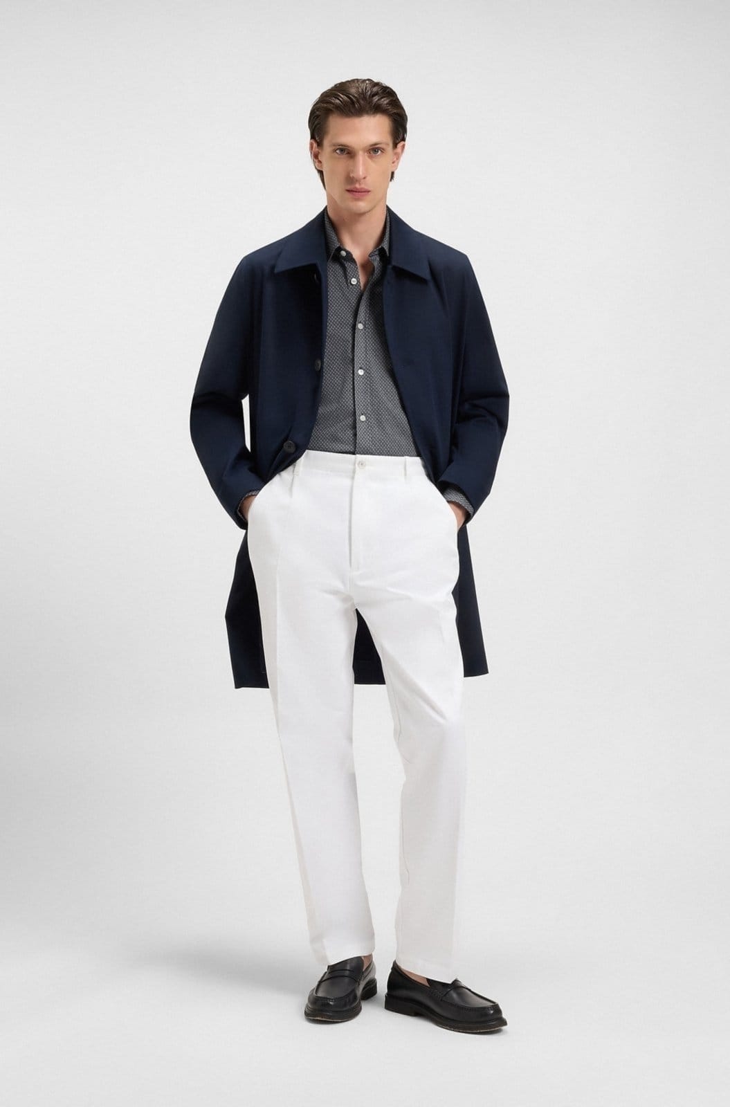 Camisa Slim Fit Em Jacquard De Mistura De Algodão - 2