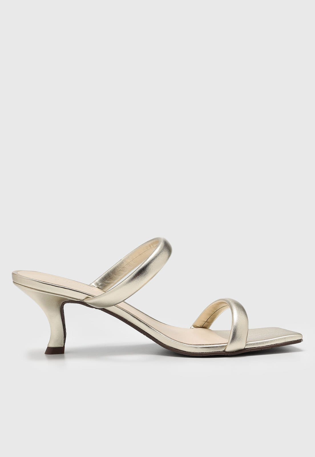 Vista 2 Sandália Feminina Capodarte Salto Baixo Flare Dourada Capodarte dourado