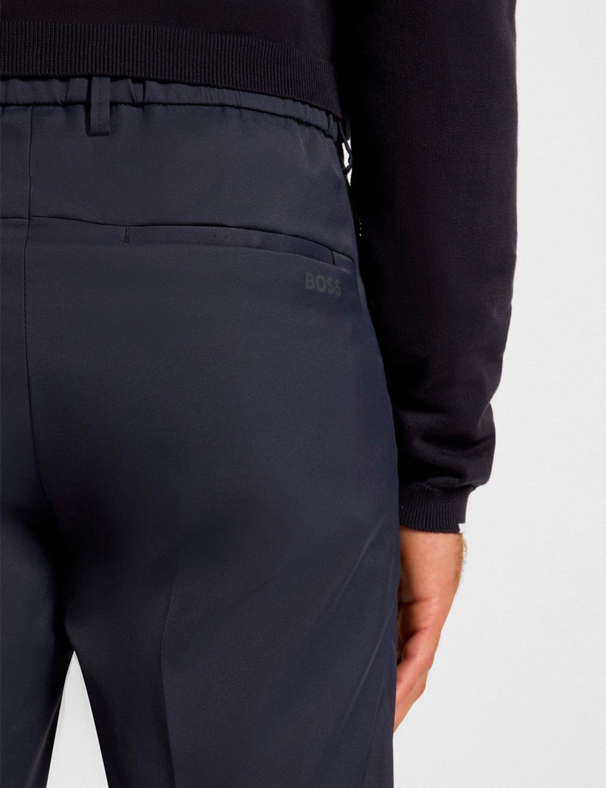 Vista 2 Calça Hugo Boss Masculina Regular Fit T_Phoenix Pro Hugo Boss azul marinho