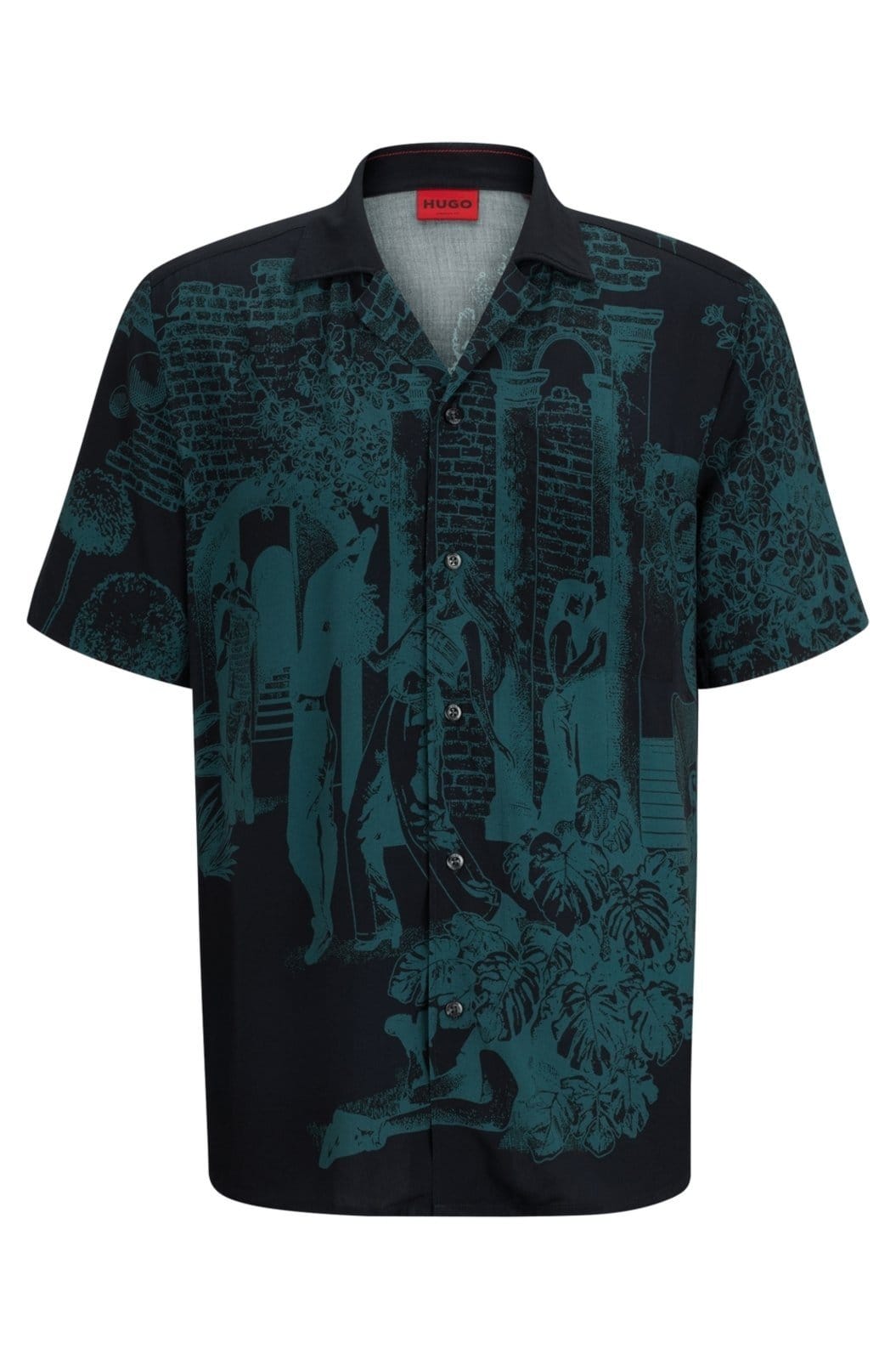 Camisa Relaxada Com Estampa Sazonal Preto - G - L