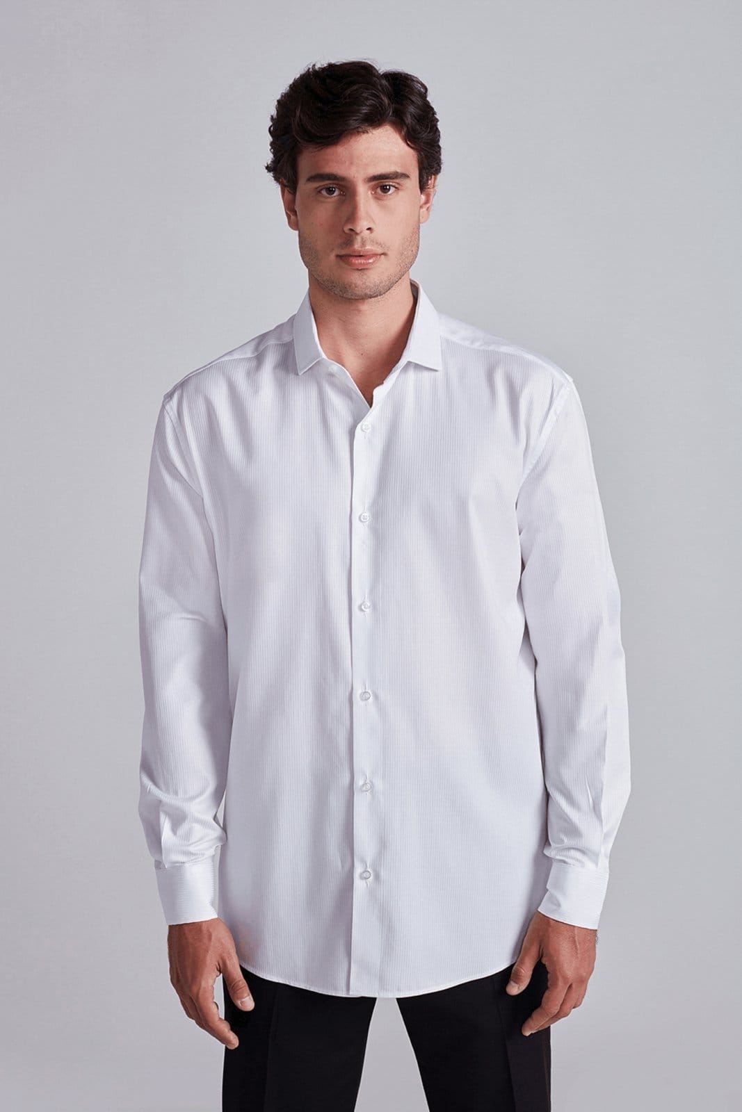 HIGHSTIL Camisa Social Algodão Pima Comfort Listrada