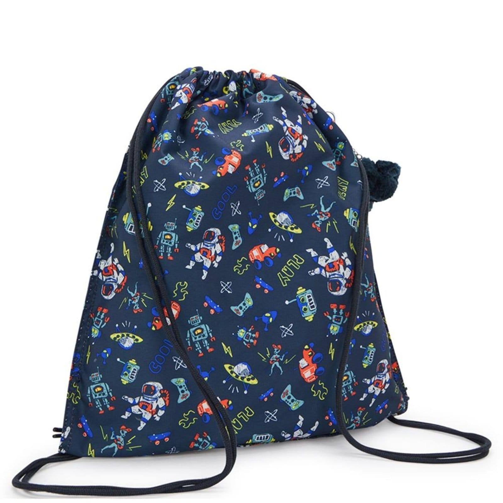 Vista 2 Mochila Kipling Supertaboo Space Game Kipling azul marinho