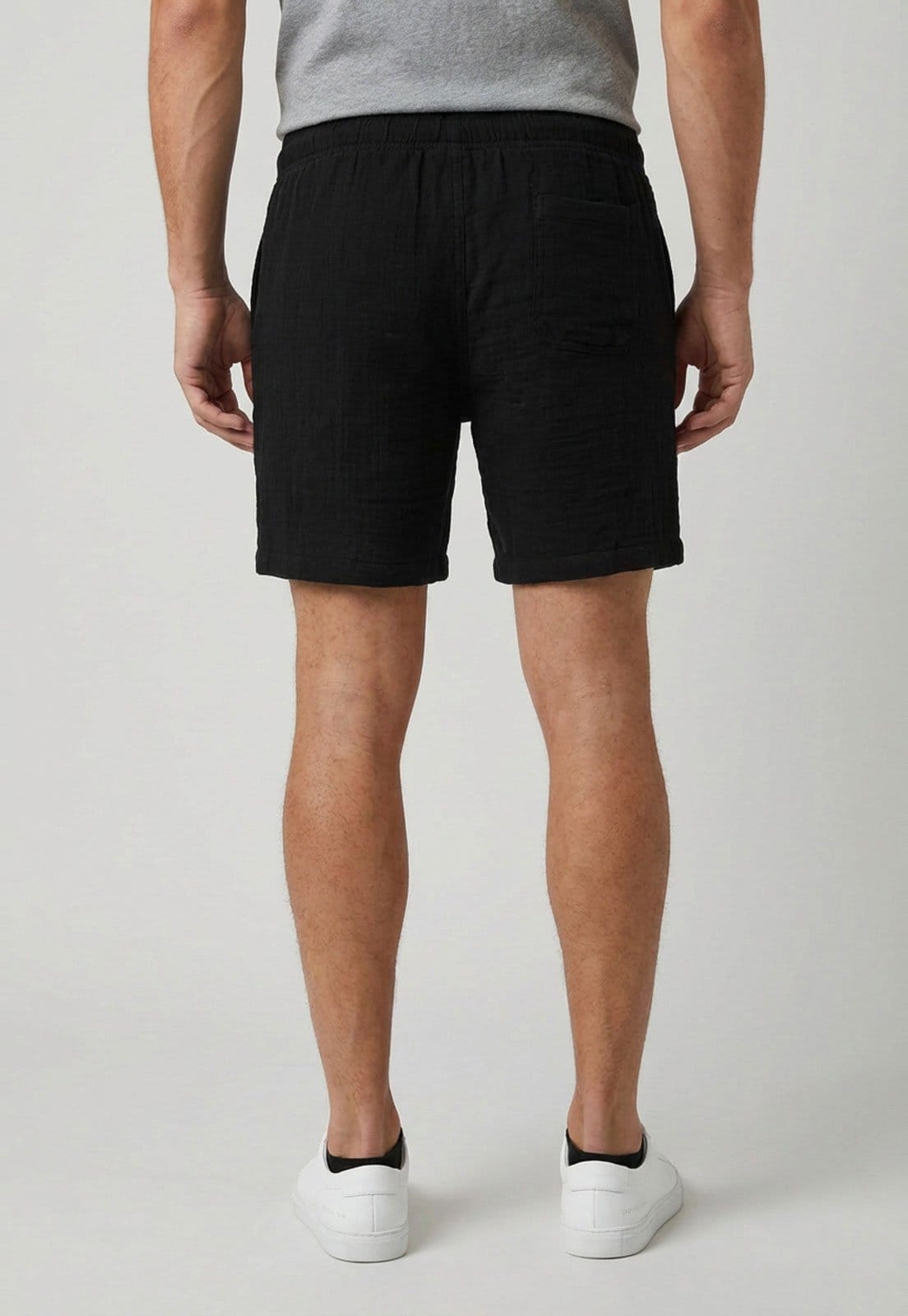 Vista 2 Shorts Masculino Aeropostale Bordado A87 Preta Aeropostale preto