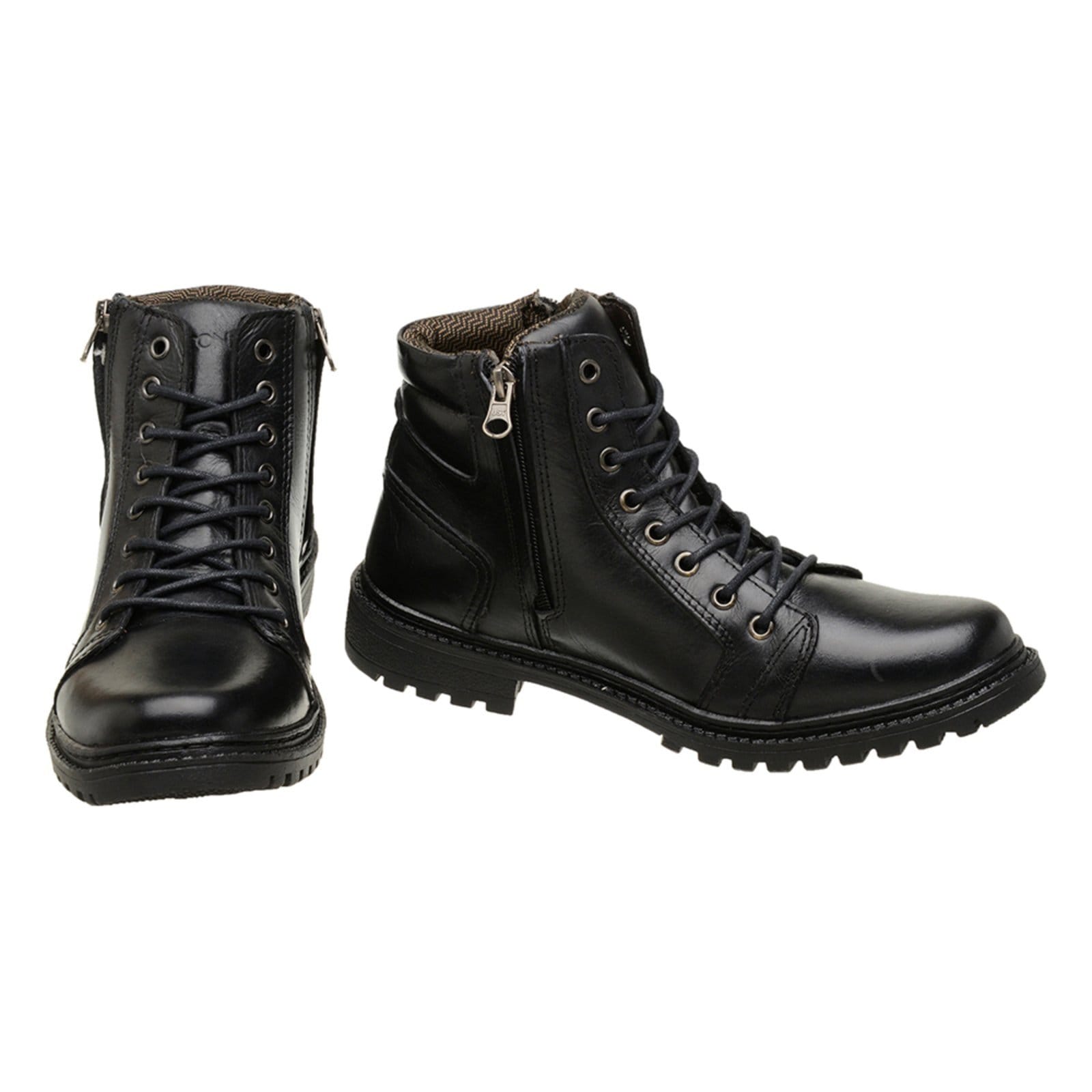 Vista 2 Bota Couro Accona Masculina Dois Zíperes 2484403P Accona preto