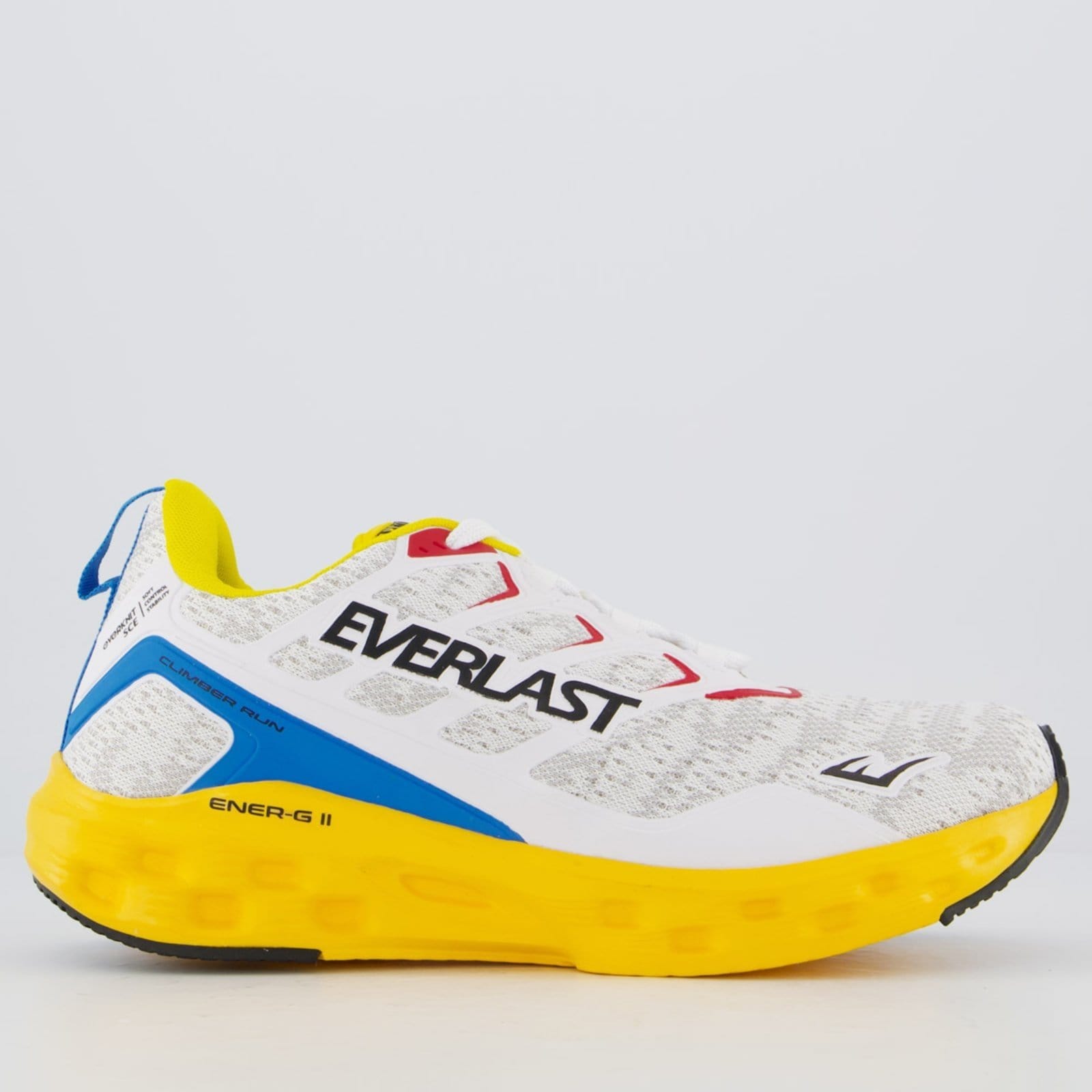 Tênis Everlast Climber Run Branco Amarelo e Azul