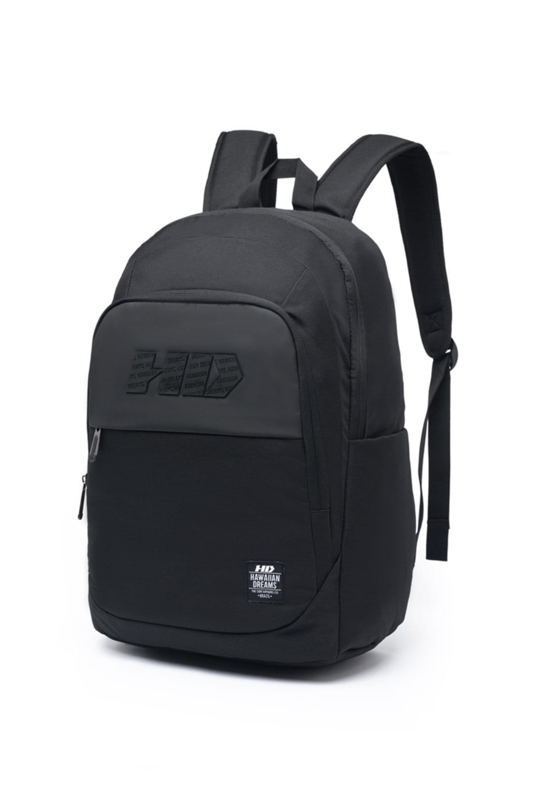 Vista 2 Mochila Masculina HD Resistente Casual Faculdade Trabalho HD preto