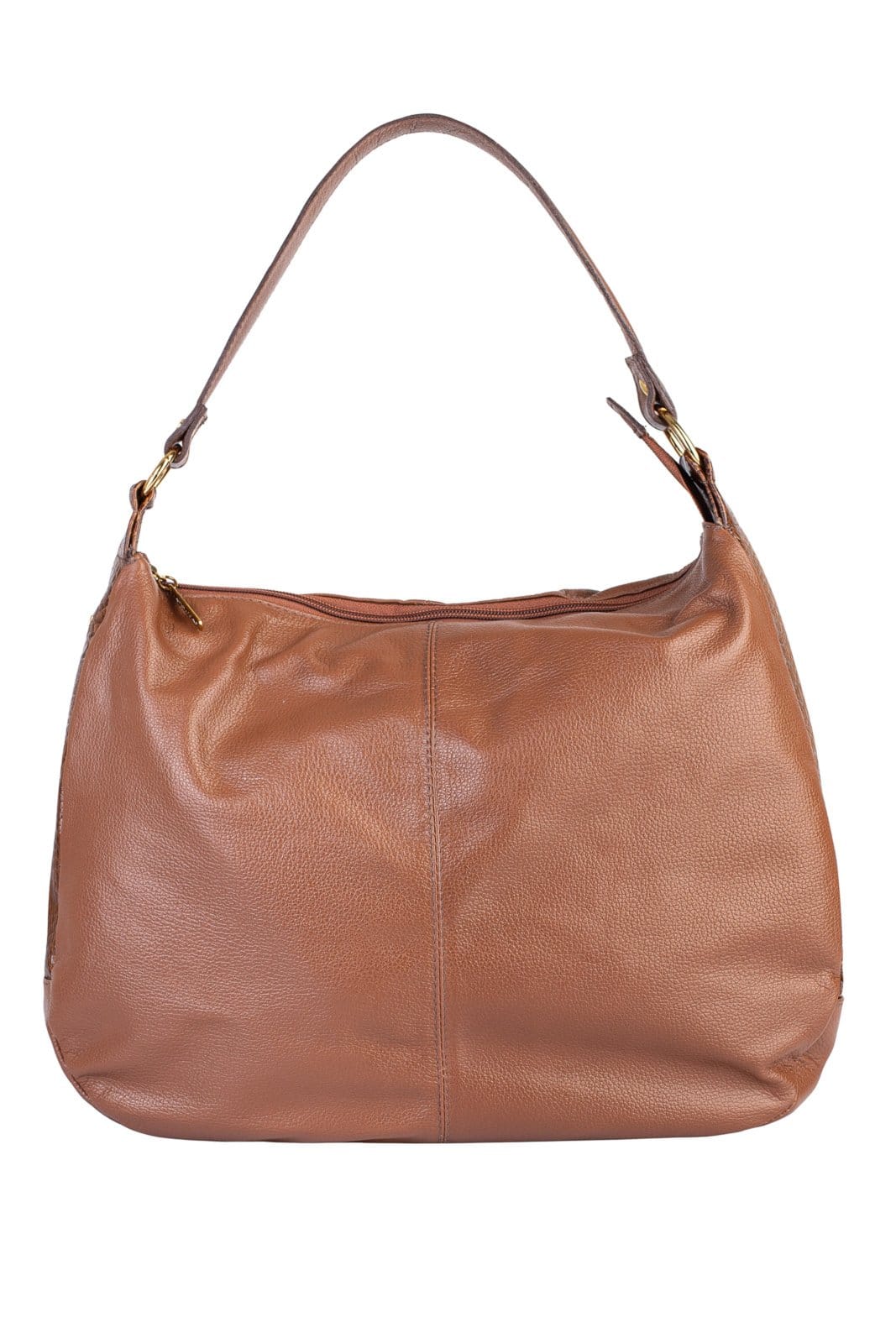 Bolsa Andrea Vinci Saco Grande De Couro Liso Carla - Whisky