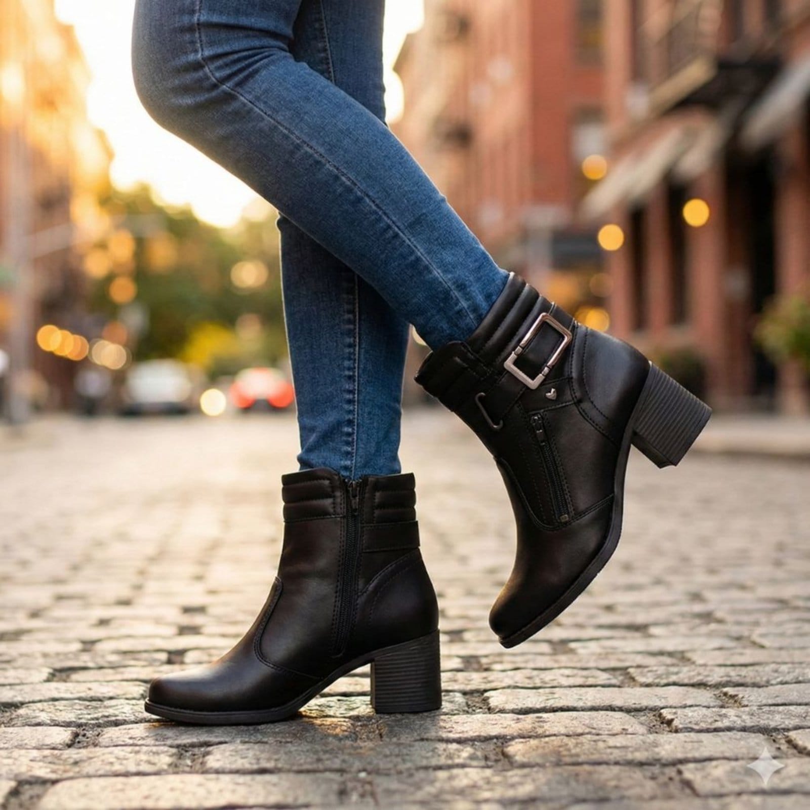 Bota Feminina Mississipi Cano Curto Salto Bloco