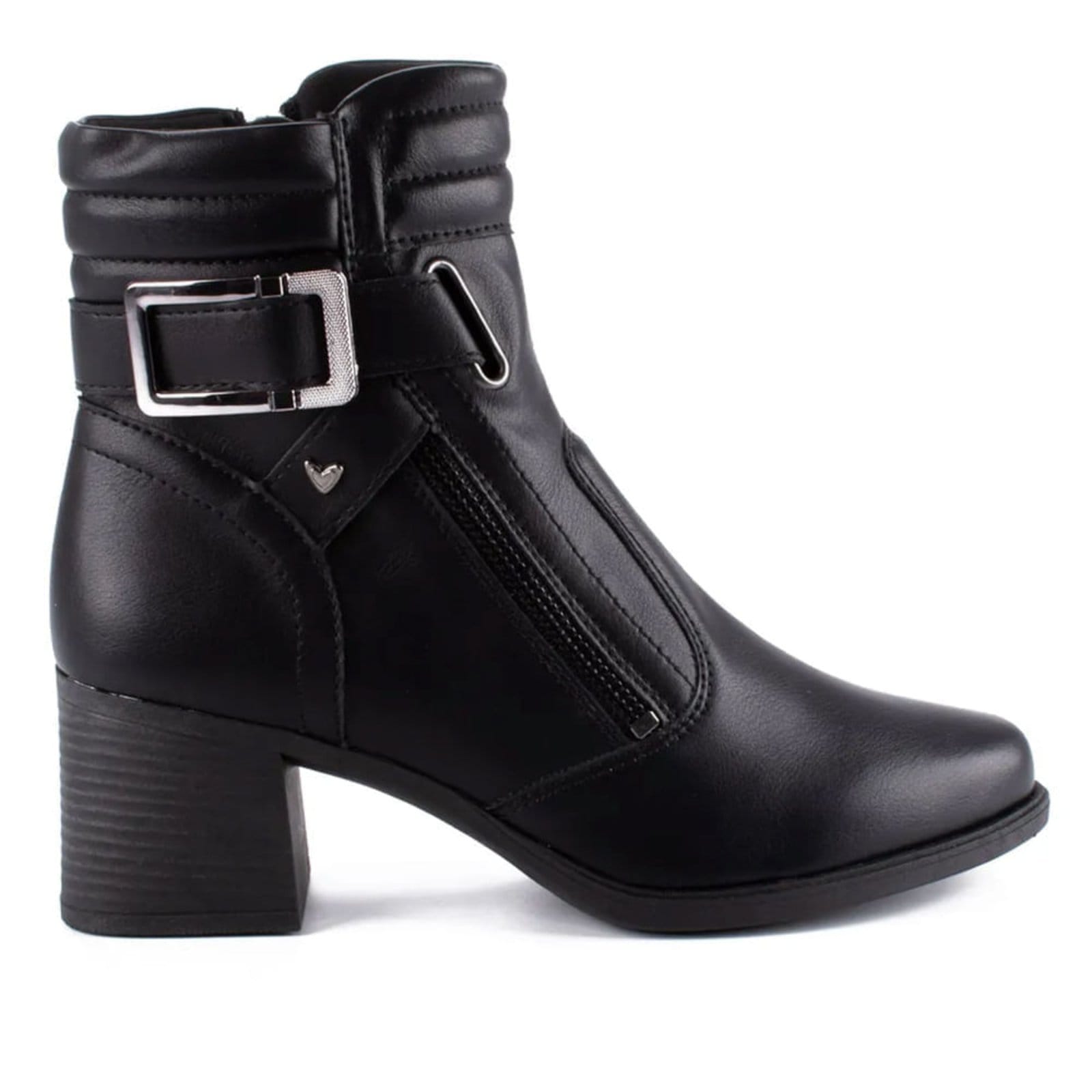 Vista 2 Bota Feminina Mississipi Cano Curto Salto Bloco MISSISSIPI preto