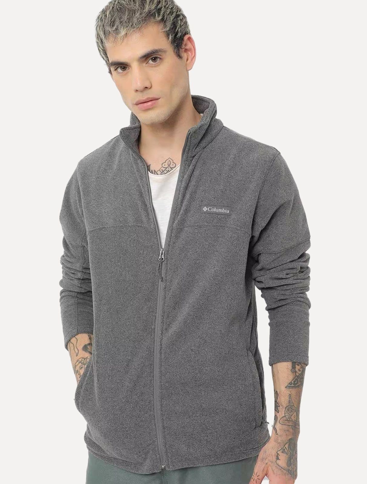 Jaqueta Columbia Masculina Fleece Basin Trail III Full Zip