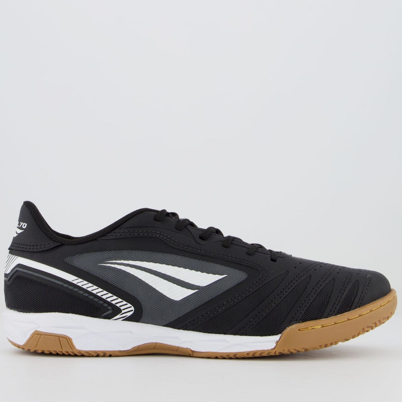 Chuteira Penalty Brasil 70 Y-1 Futsal Preta e Cinz