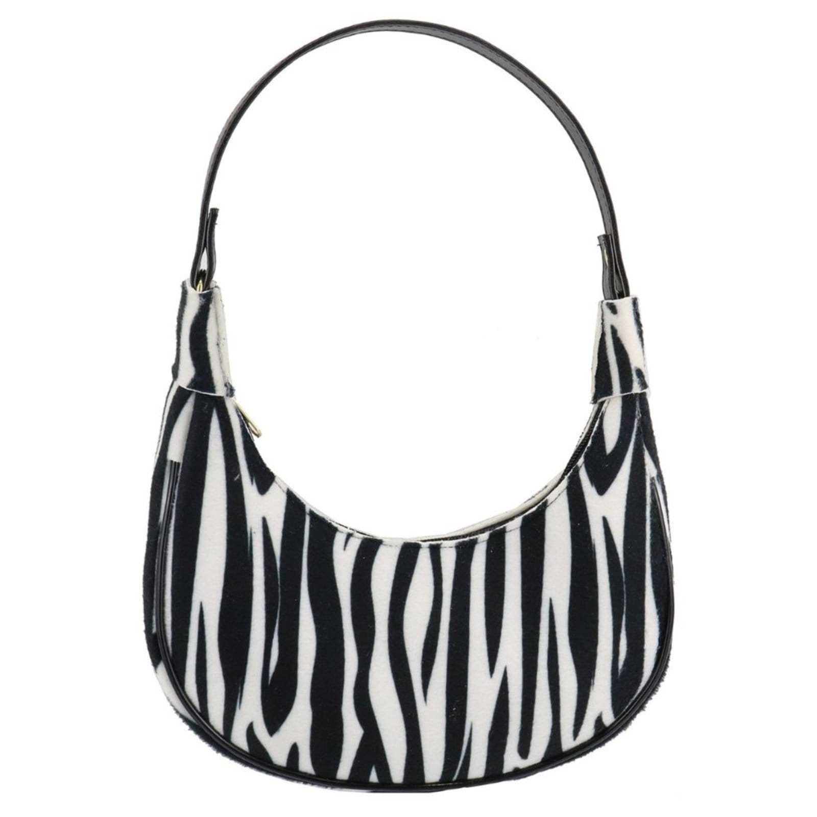 Bolsa Feminina Anna Andrade Bolsa Casual De Ombro Cluth Meia Lua Animal Print