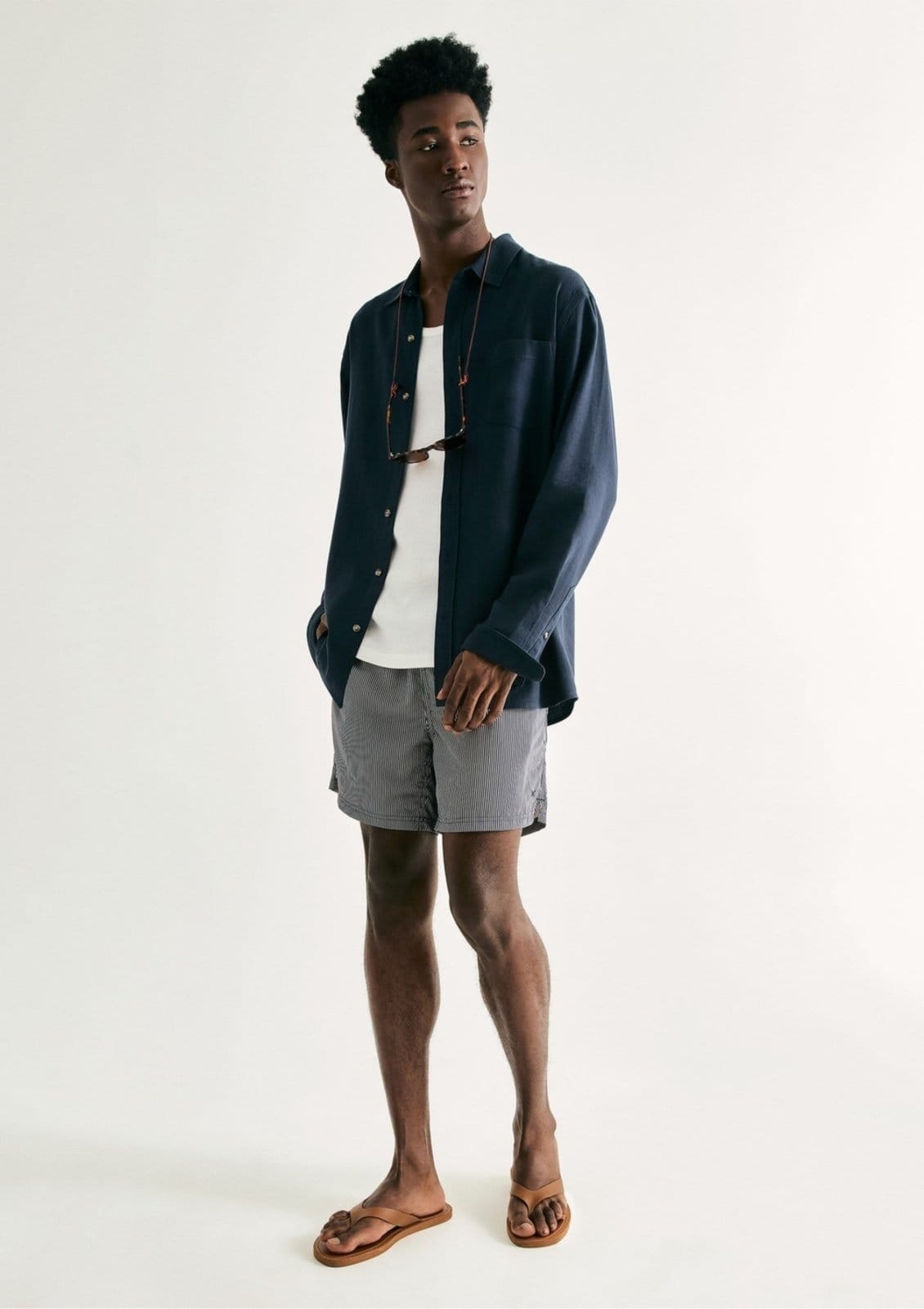 Shorts De Banho Masculino Listrado