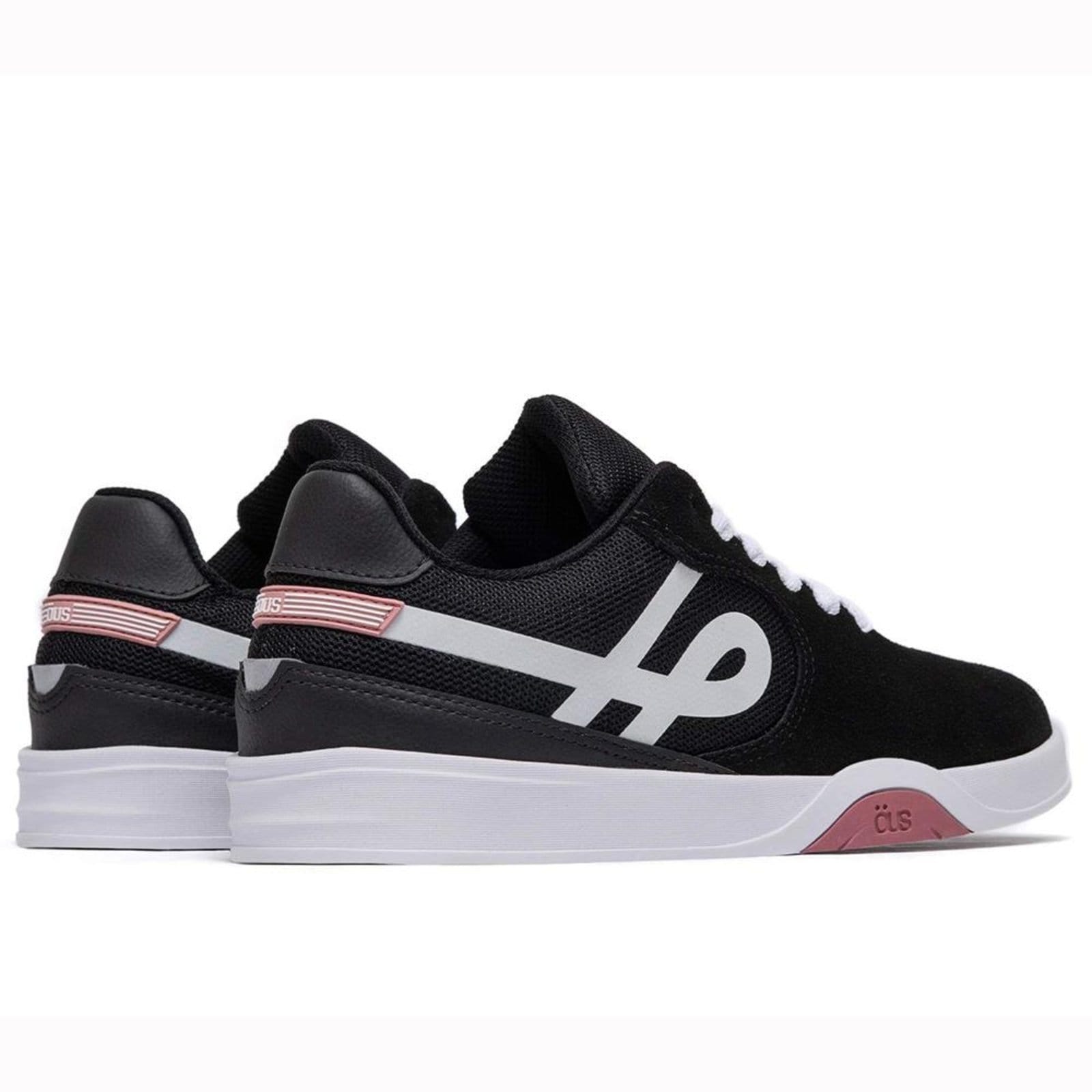 Vista 2 Tênis OUS Imigrante Masculino PRT Branco Rose Essencial ÖUS preto rose