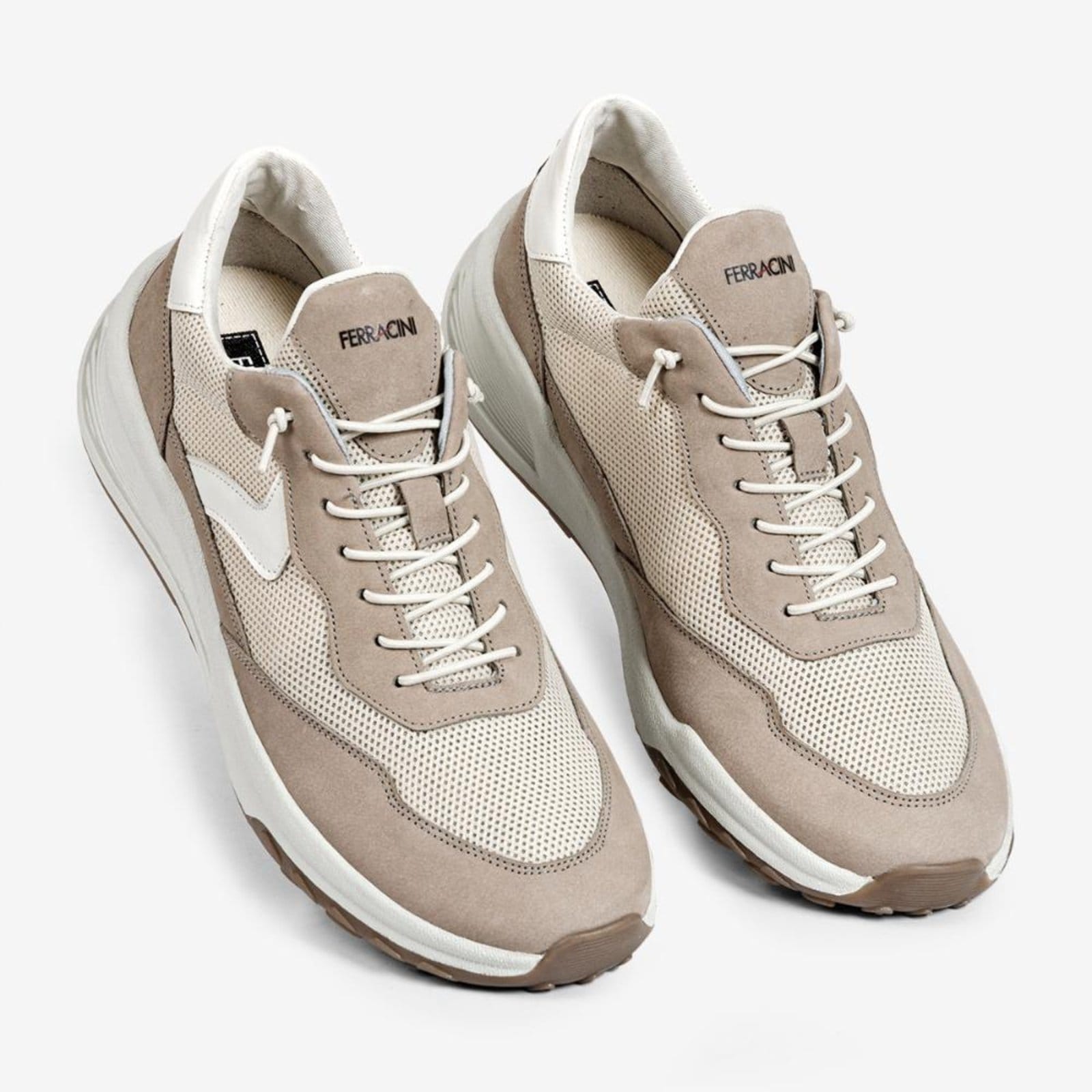 Vista 2 Tênis Ducati 1691C FERRACINI bege