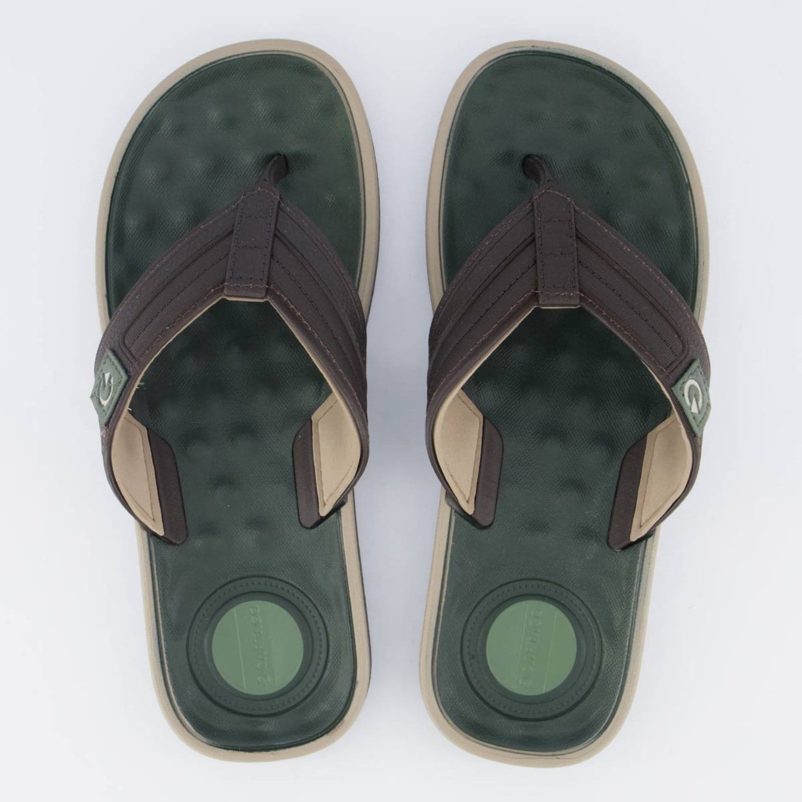 Chinelo Cartago Alabama II Marrom e Verde