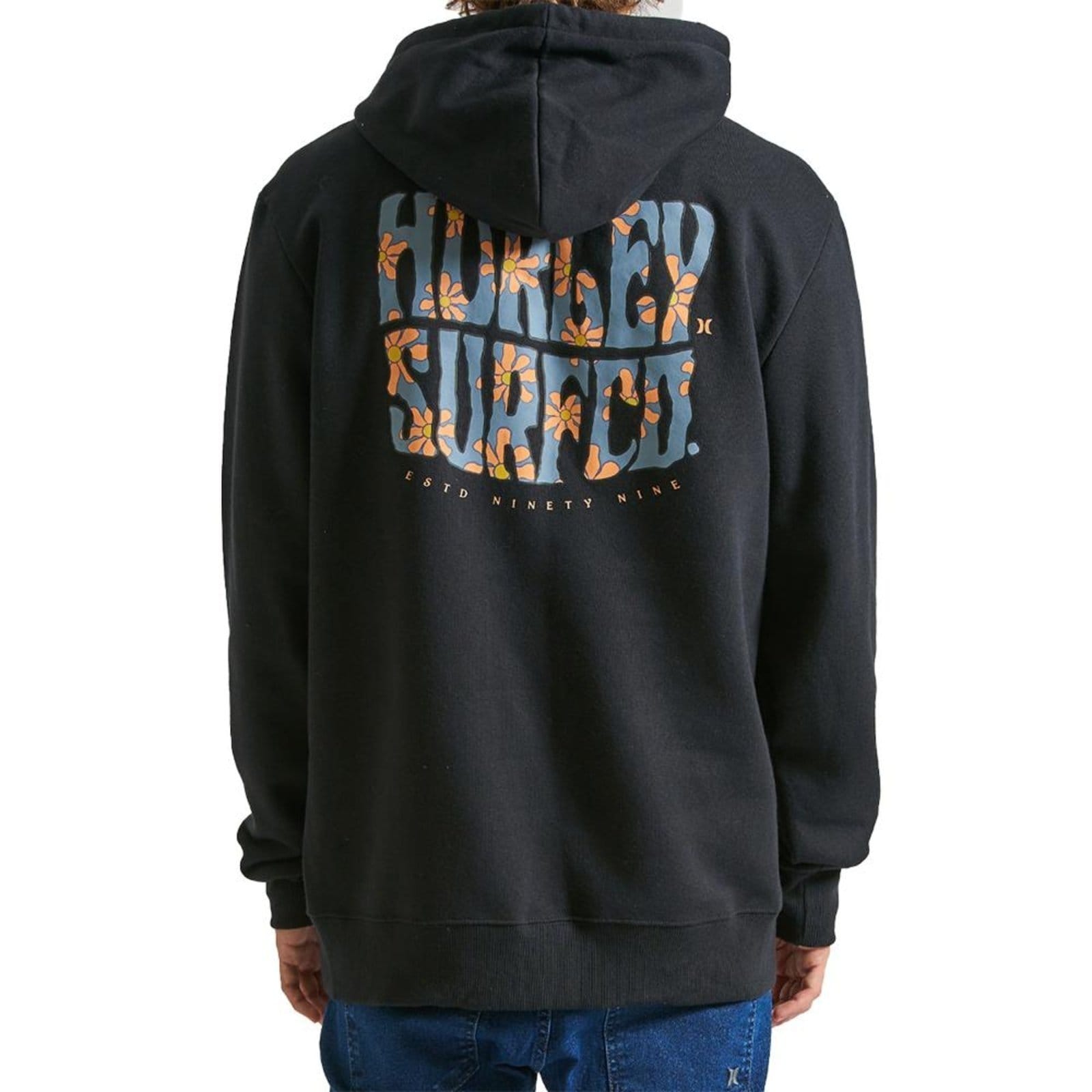 Vista 2 Moletom Hurley Canguru Woodstock WT24 Masculino hurley preto