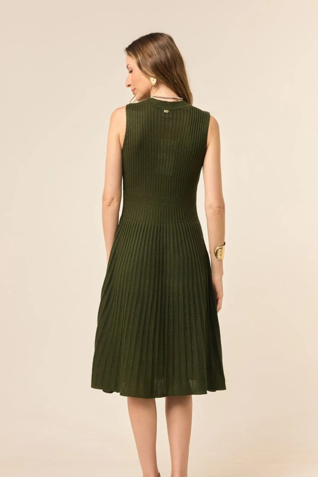 Vista 2 Vestido em Tricot Fabi Cactos VIC BRAND verde
