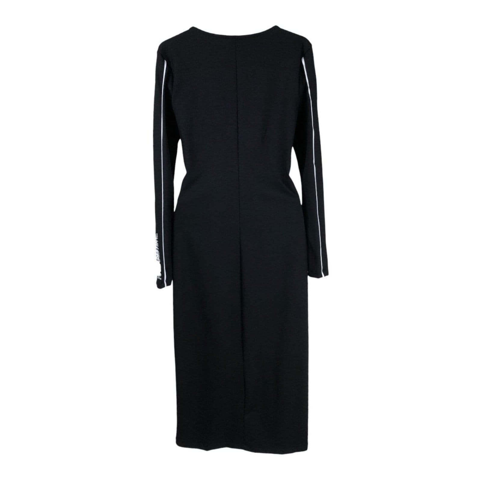 Vista 2 Vestido Midi Ajustado com Detalhe na Manga Colcci Branco Colcci preto