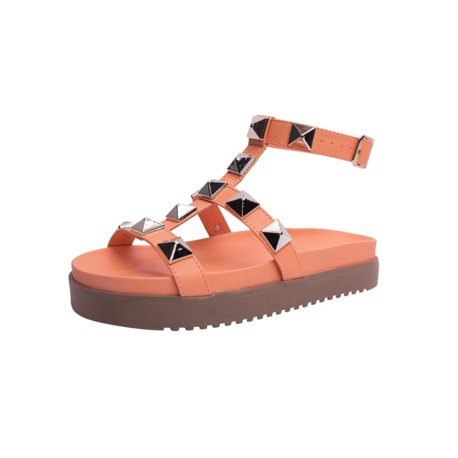 Sandalia Papete Rasteira Feminina Piramide Sola Alta