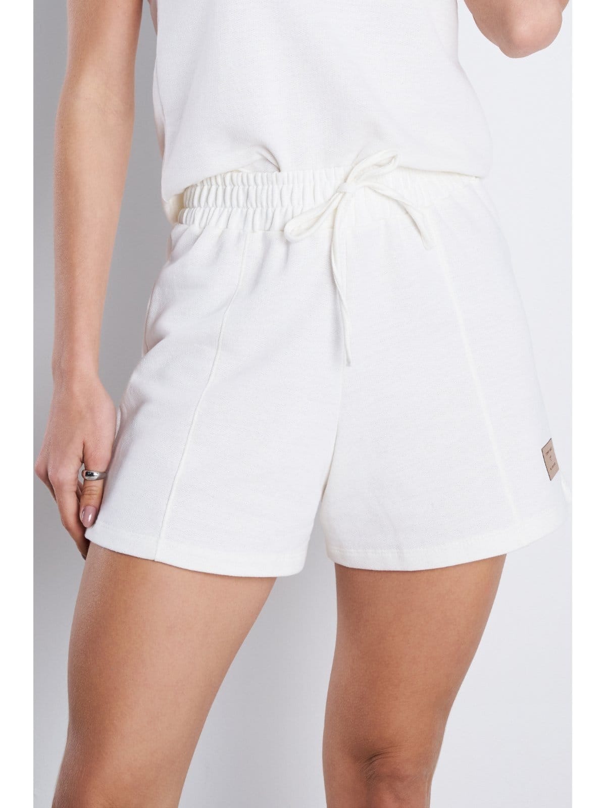 Short Feminino MeuJeans Sandy Moletinho Off White