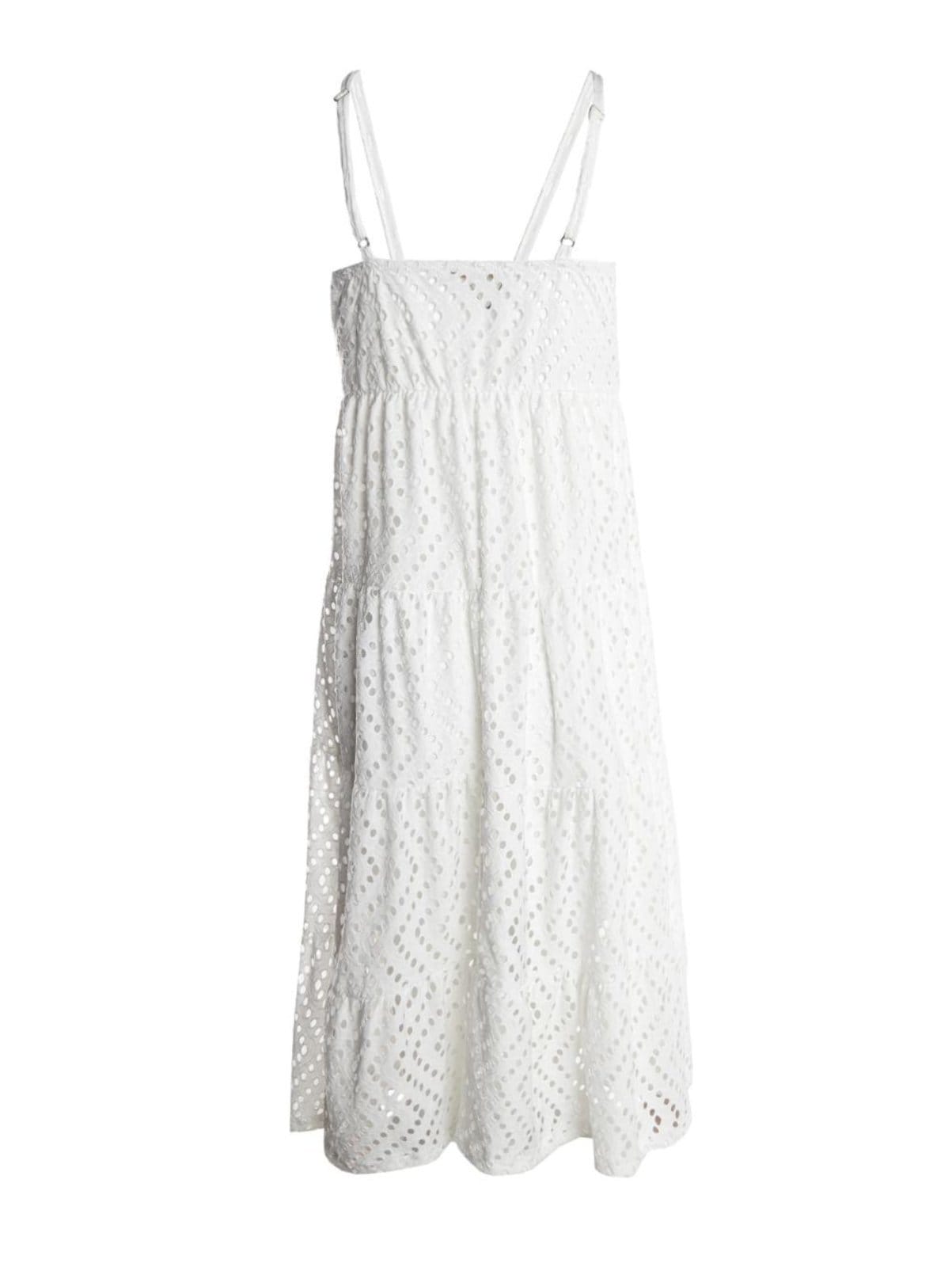 Vista 2 Vestido Médio Malha Laise Autentique Feminino OFF WHITE Autentique unico white