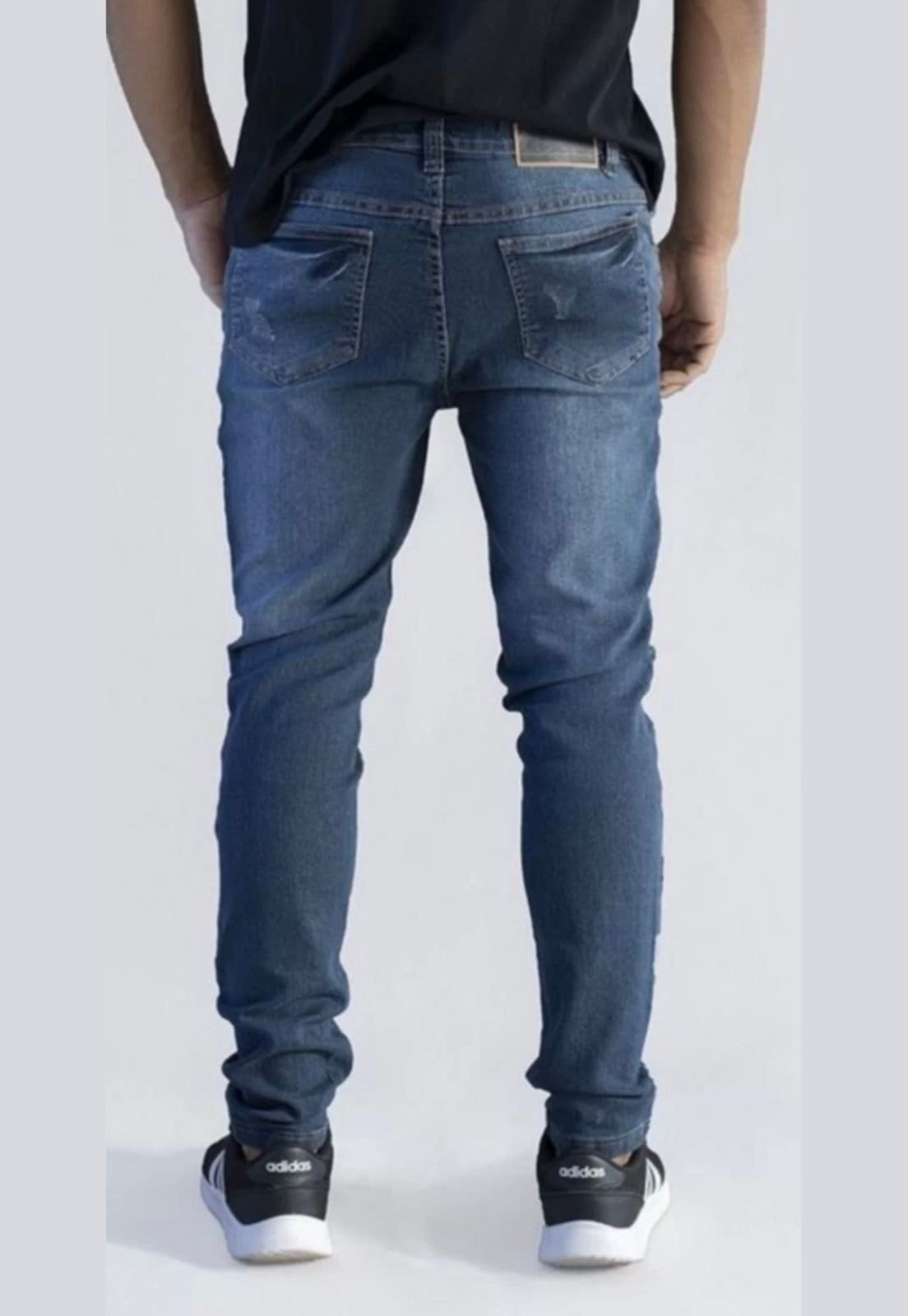 Vista 2 Calça Jeans Masculina Reta Escuro Premium Versatti Equador Versatti azul