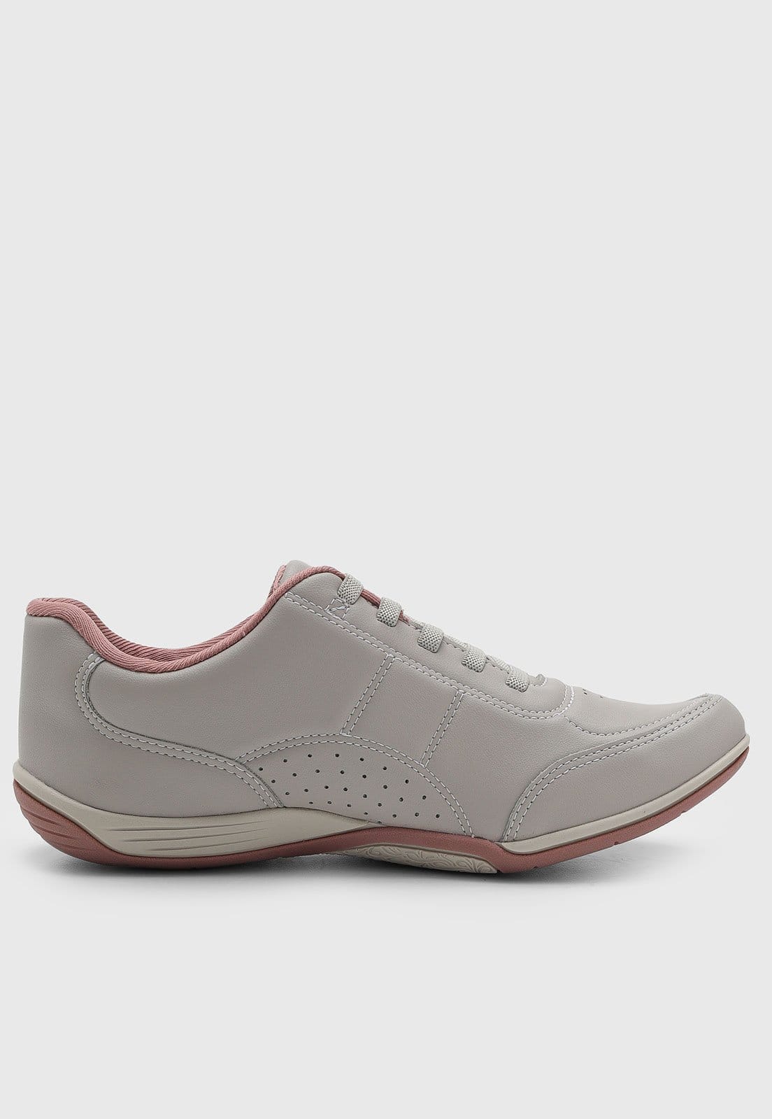 Vista 2 Tênis Feminino Kolosh Slip On Zíper Lateral Cinza/Rosa Kolosh cinza rosa