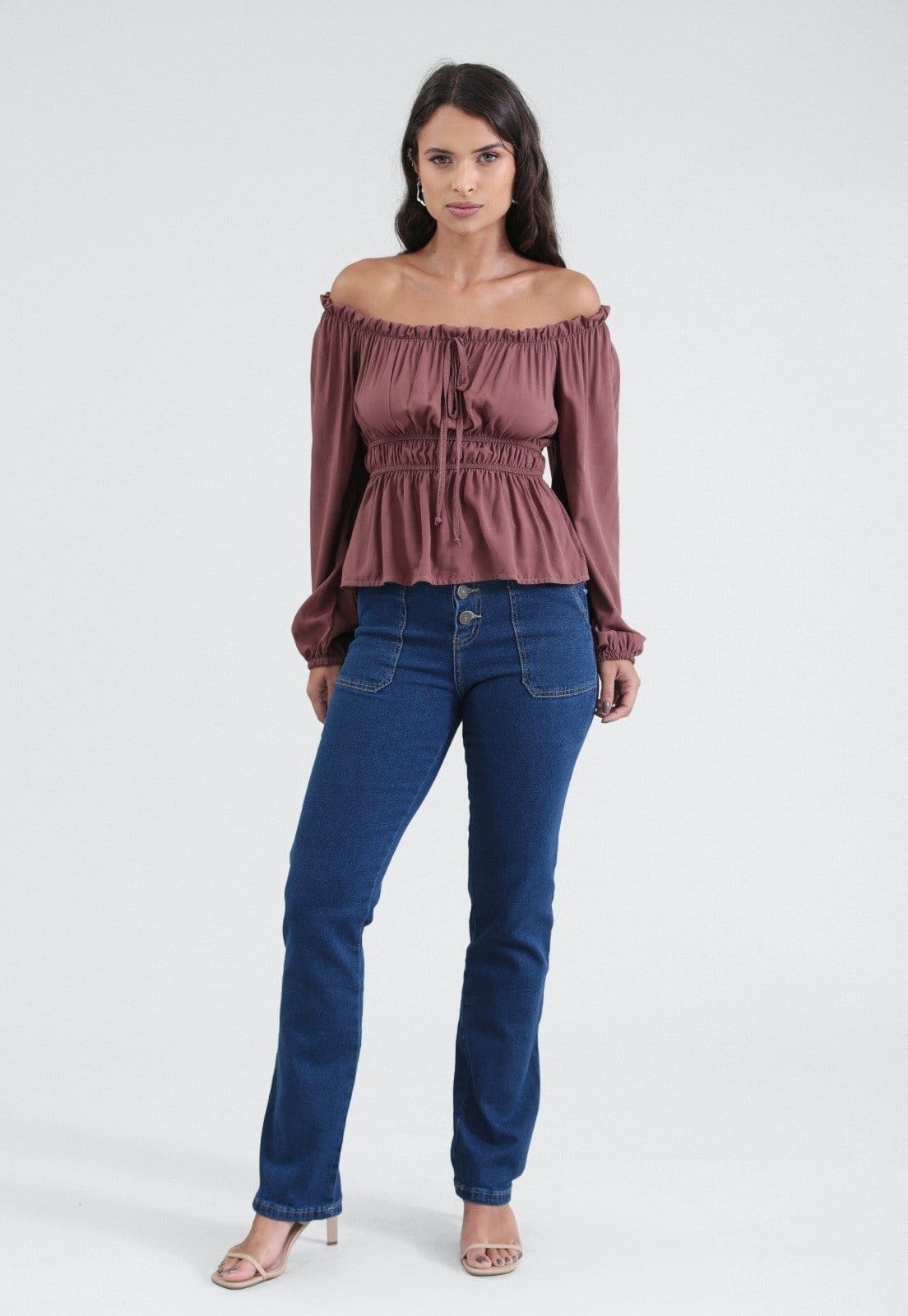 Calça Jeans Pop Me Com Elastano E Botões