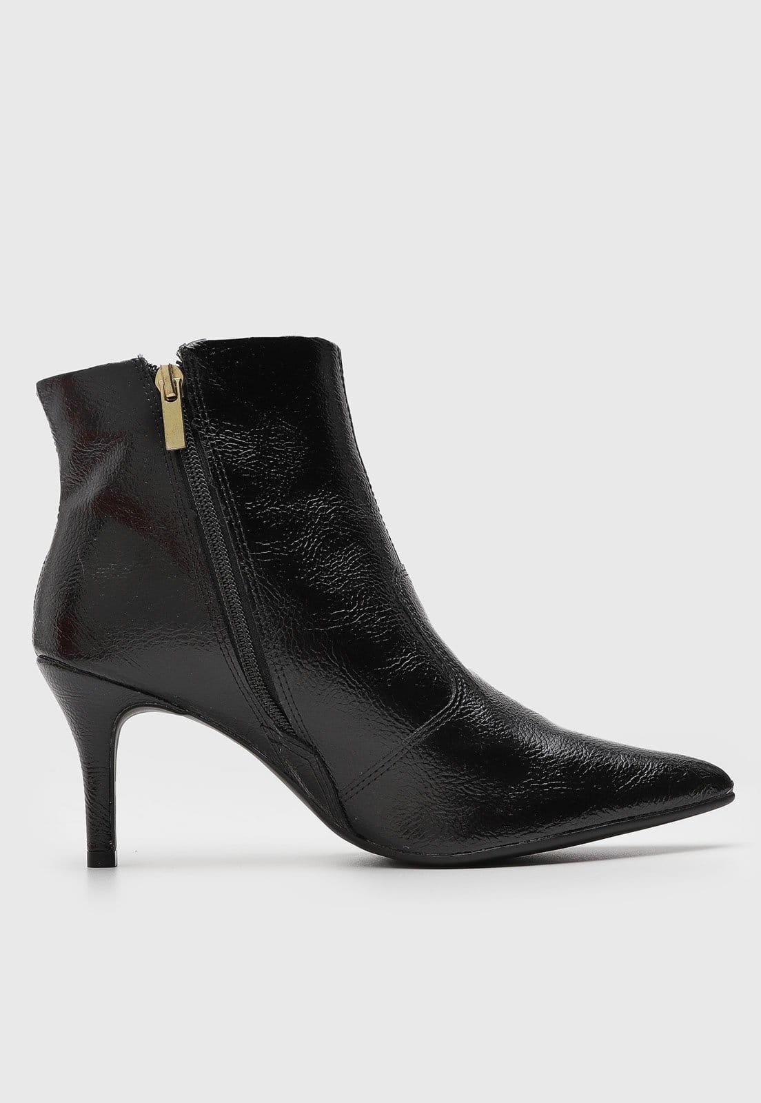 Vista 2 Bota Feminina cê Salto Fino Preta BEBECÊ preto