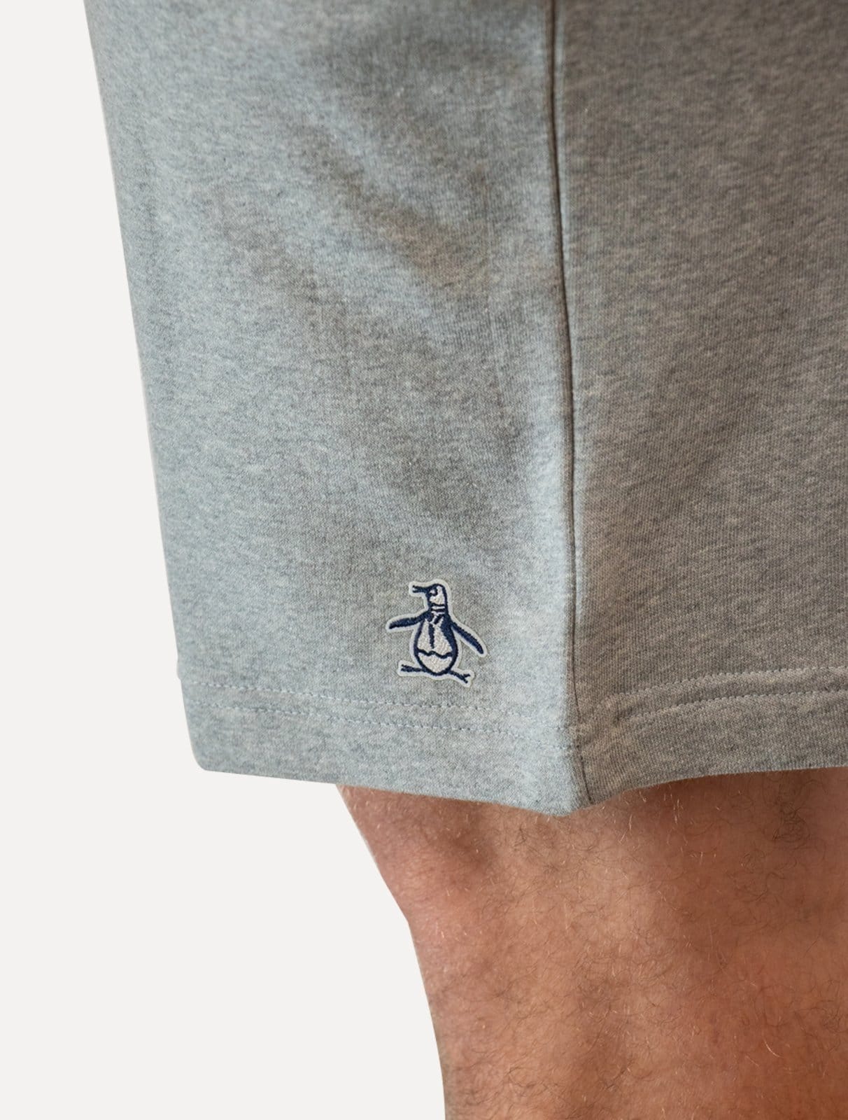 Vista 2 Bermuda Original Penguin Masculina Moletom Slim Patch Mescla Original Penguin cinza