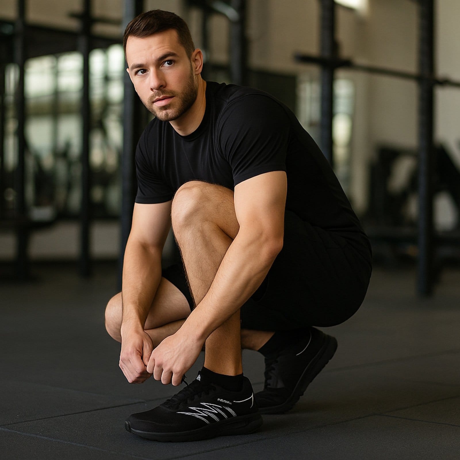 Tenis Academia Masculino Caminhada Musculação Leve Confortável Black - 2