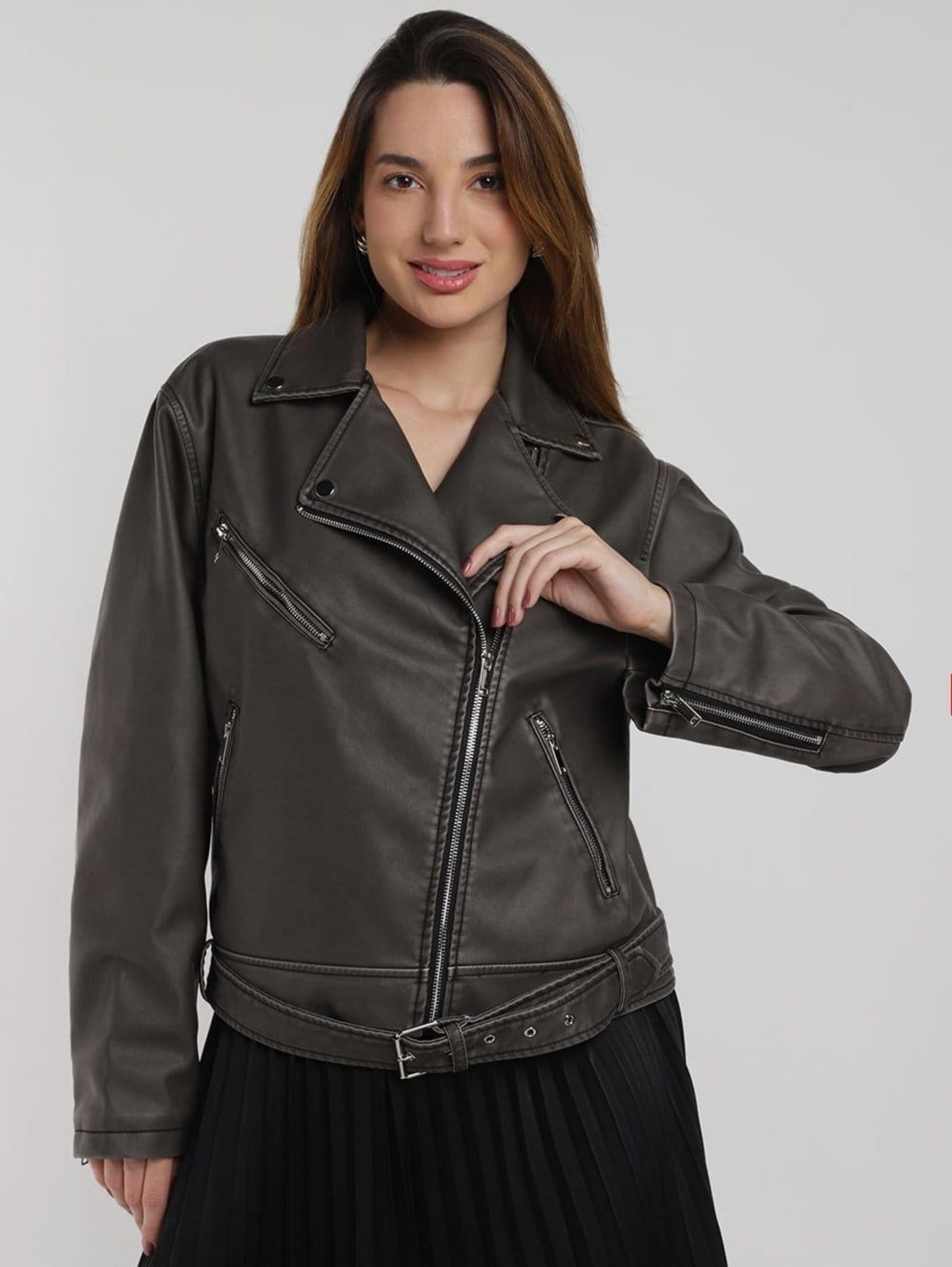 Jaqueta Biker Estonada Autentique Feminina