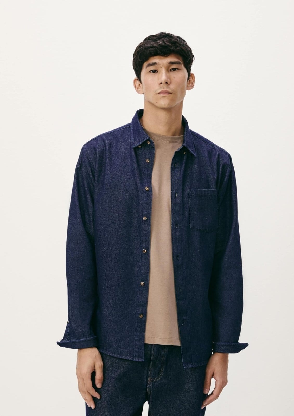 Camisa Masculina Raw Denim