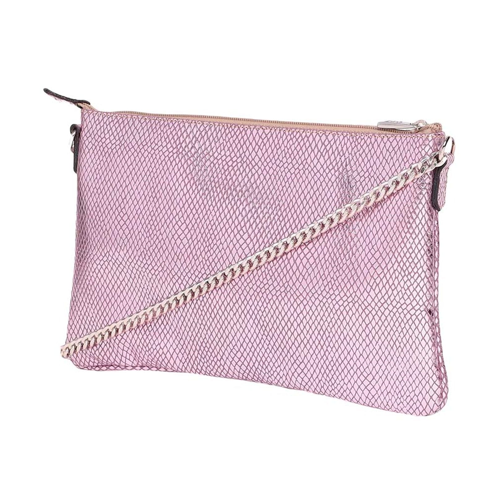Bolsa Clutch Transversal em Couro Griffazzi Lilas - 2