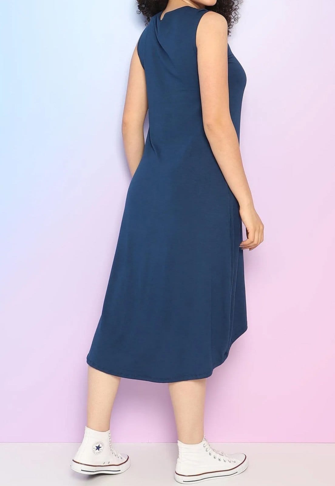 Vista 2 Vestido Maria Paes Mullet Marinho Maria Paes azul marinho