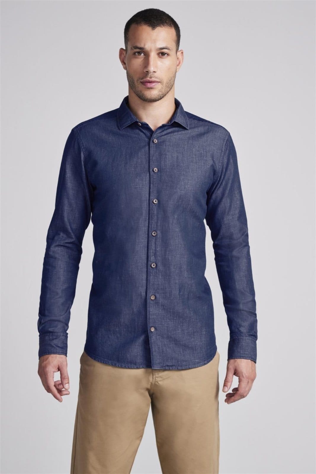 HIGHSTIL Camisa Lisa Linen Blend Comfort