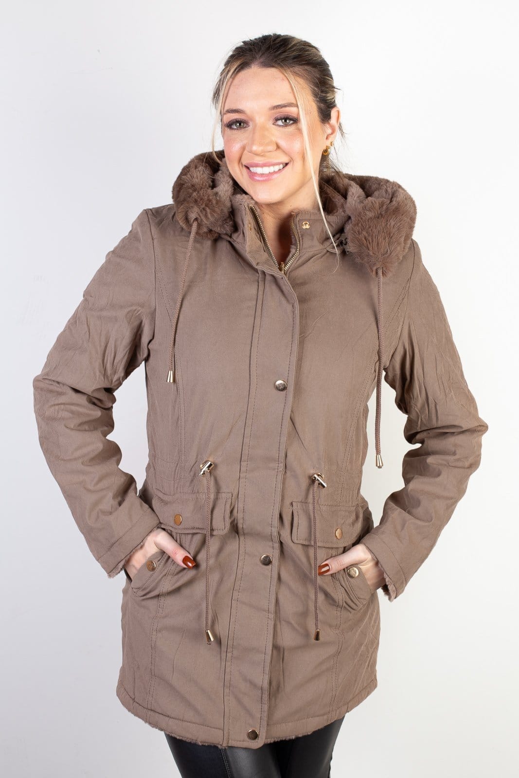 Jaqueta Enluaze Feminina De Sarja Reversível 84282 Claro