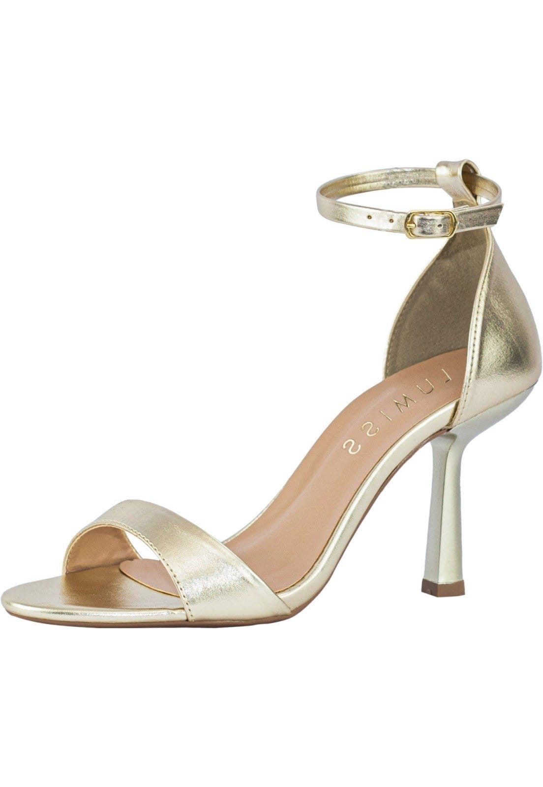 Vista principal Sandália Feminina Salto Fino Lumiss Clássica Comfort Elegância Tiras LUMISS preto