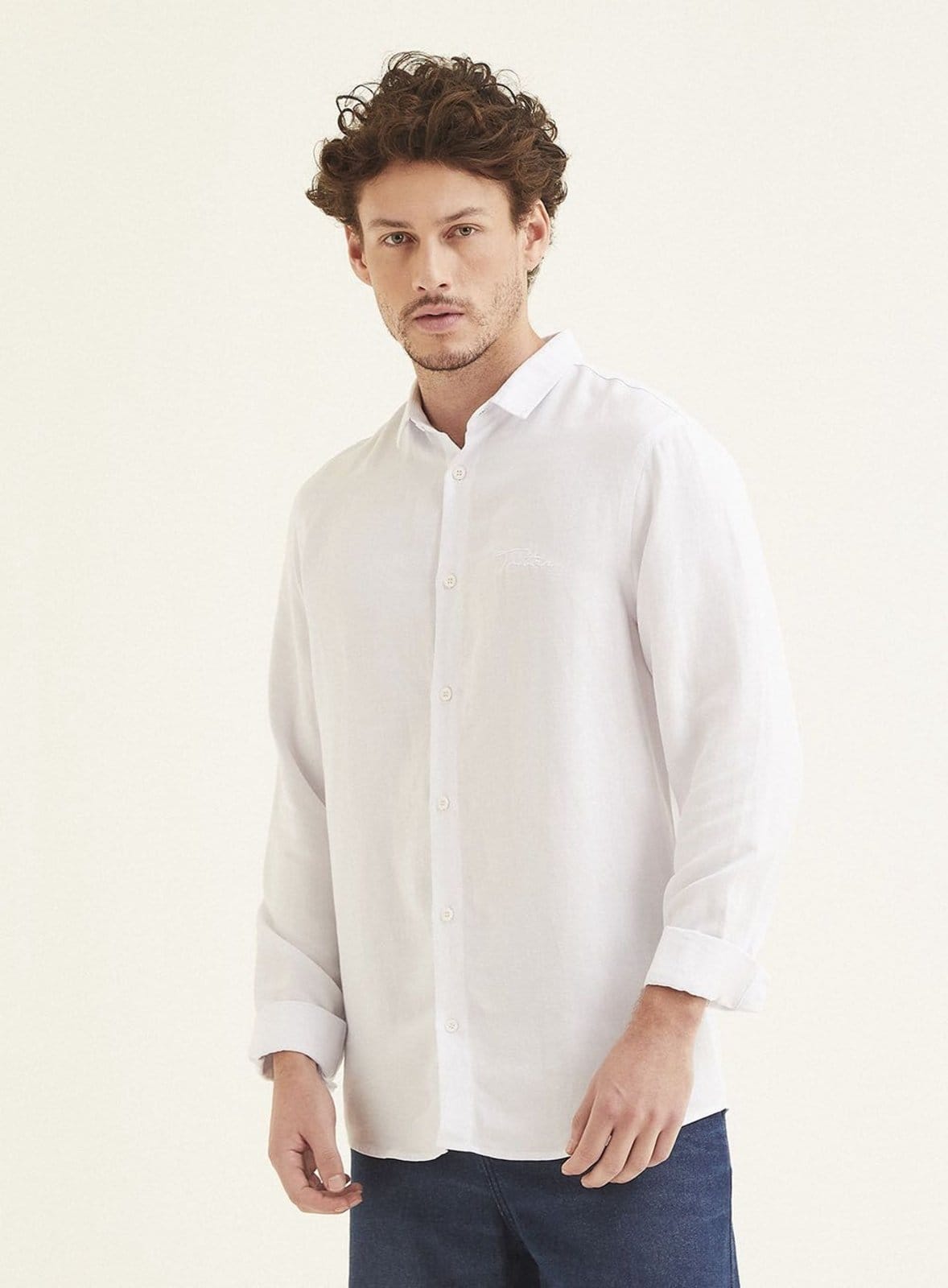 Camisa Masculina Linho Casual Triton