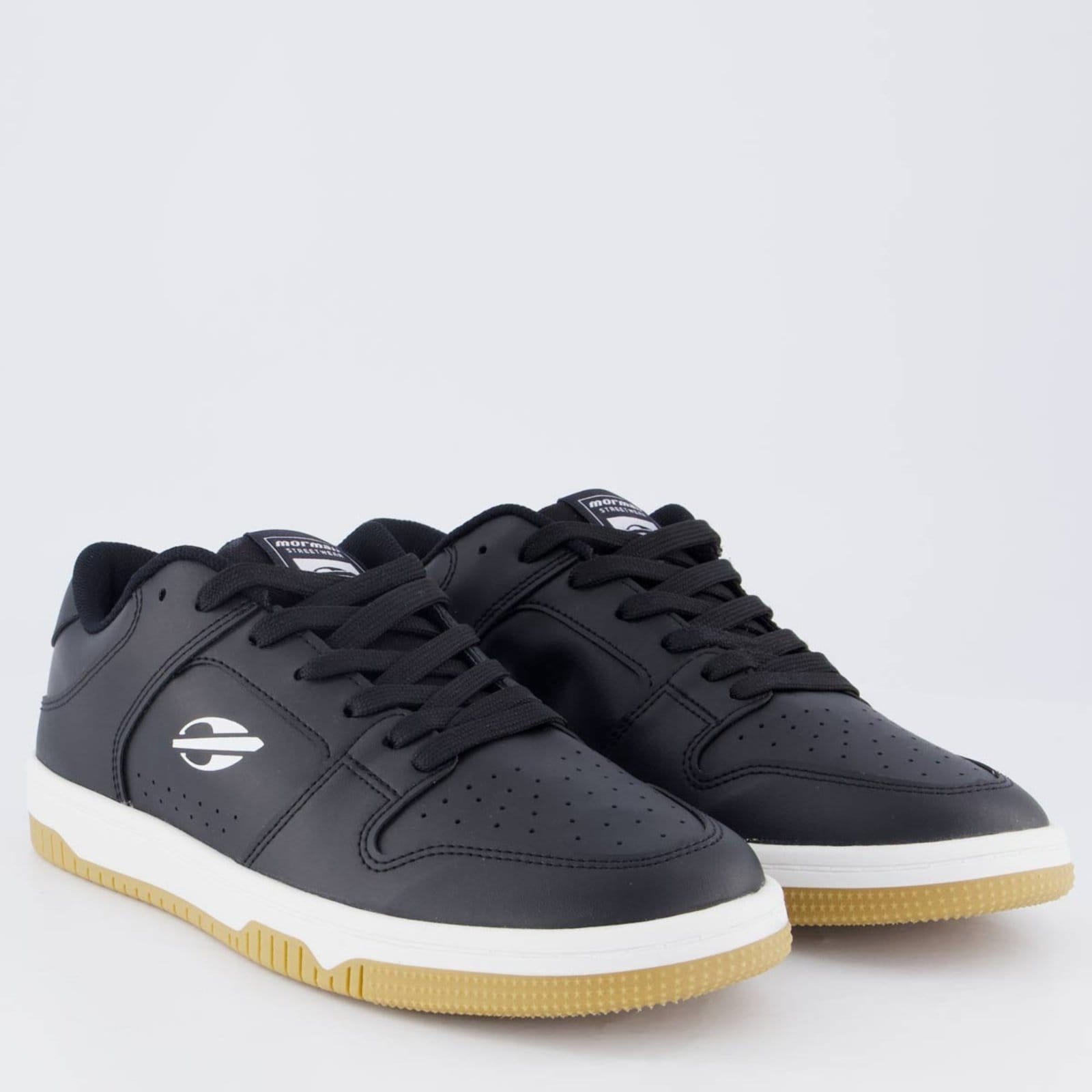 Vista 2 Tênis Mormaii Action Branco e Marrom Mormaii preto