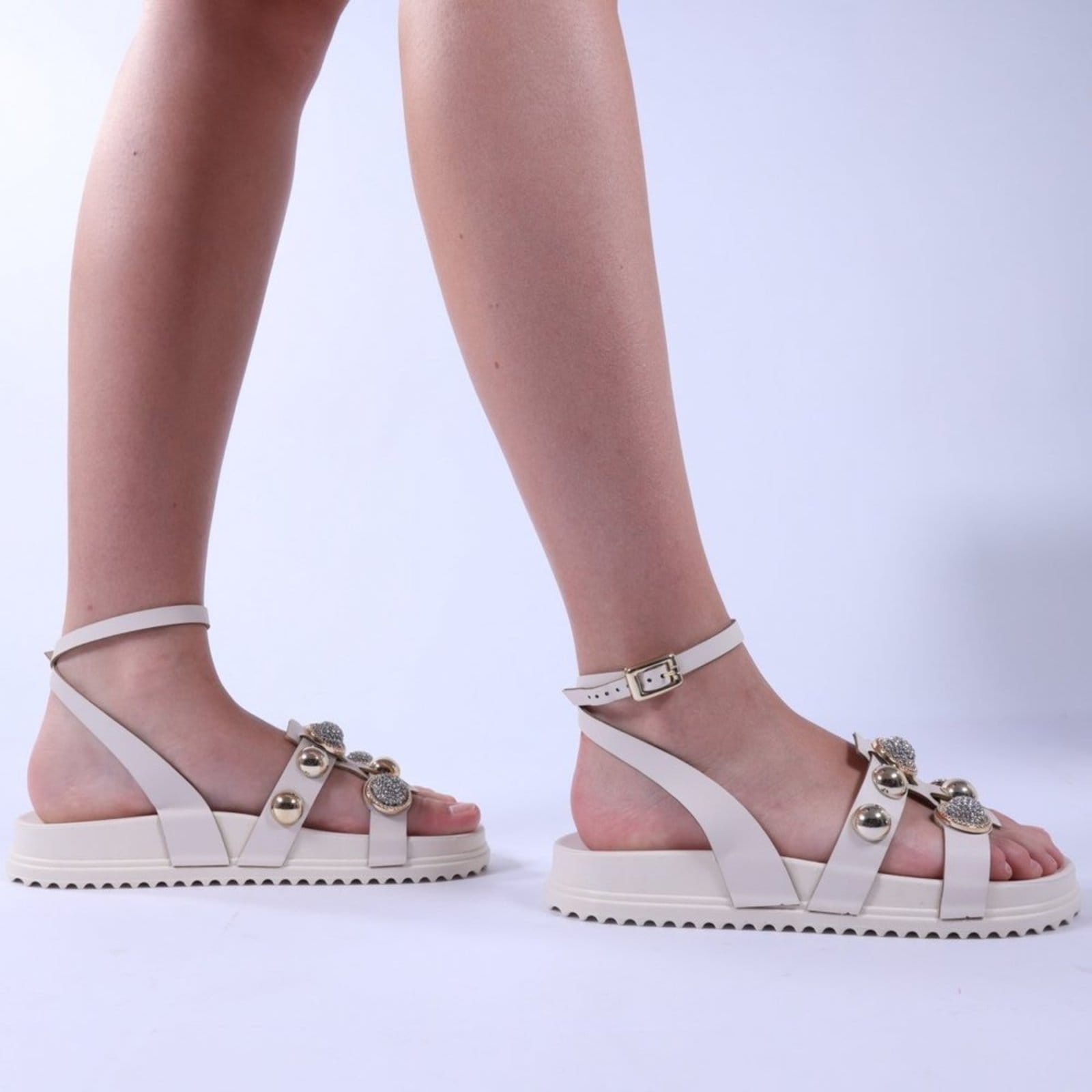 Vista 2 Sandália Papete Feminina Zariff Pp901 Zariff Zariff branco