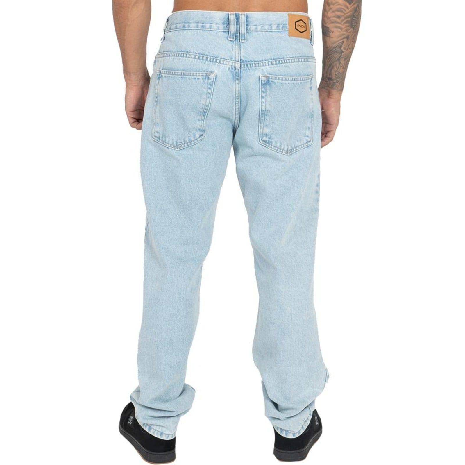 Vista 2 Calça RVCA Jeans Weekend Denin Light Blue SM26 Azul Claro RVCA azul blue