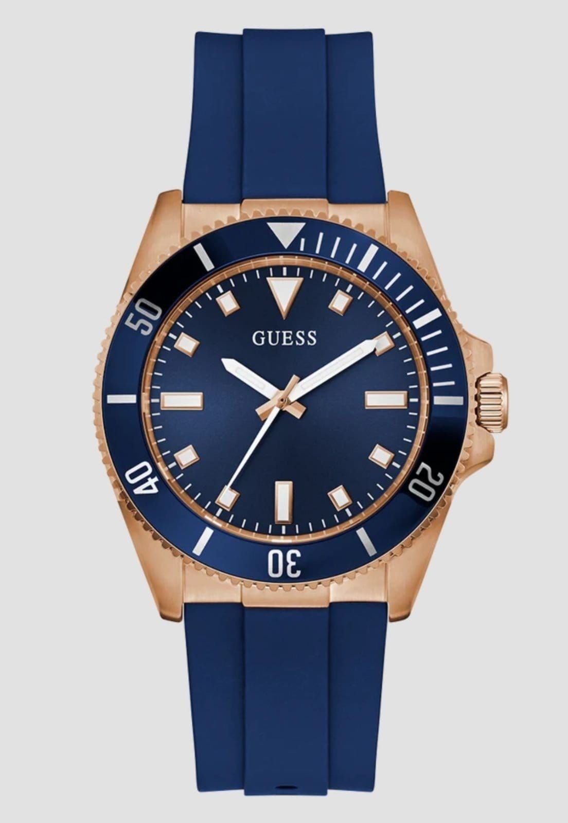 Relógio Guess Sport Silicone Aço Rosê e